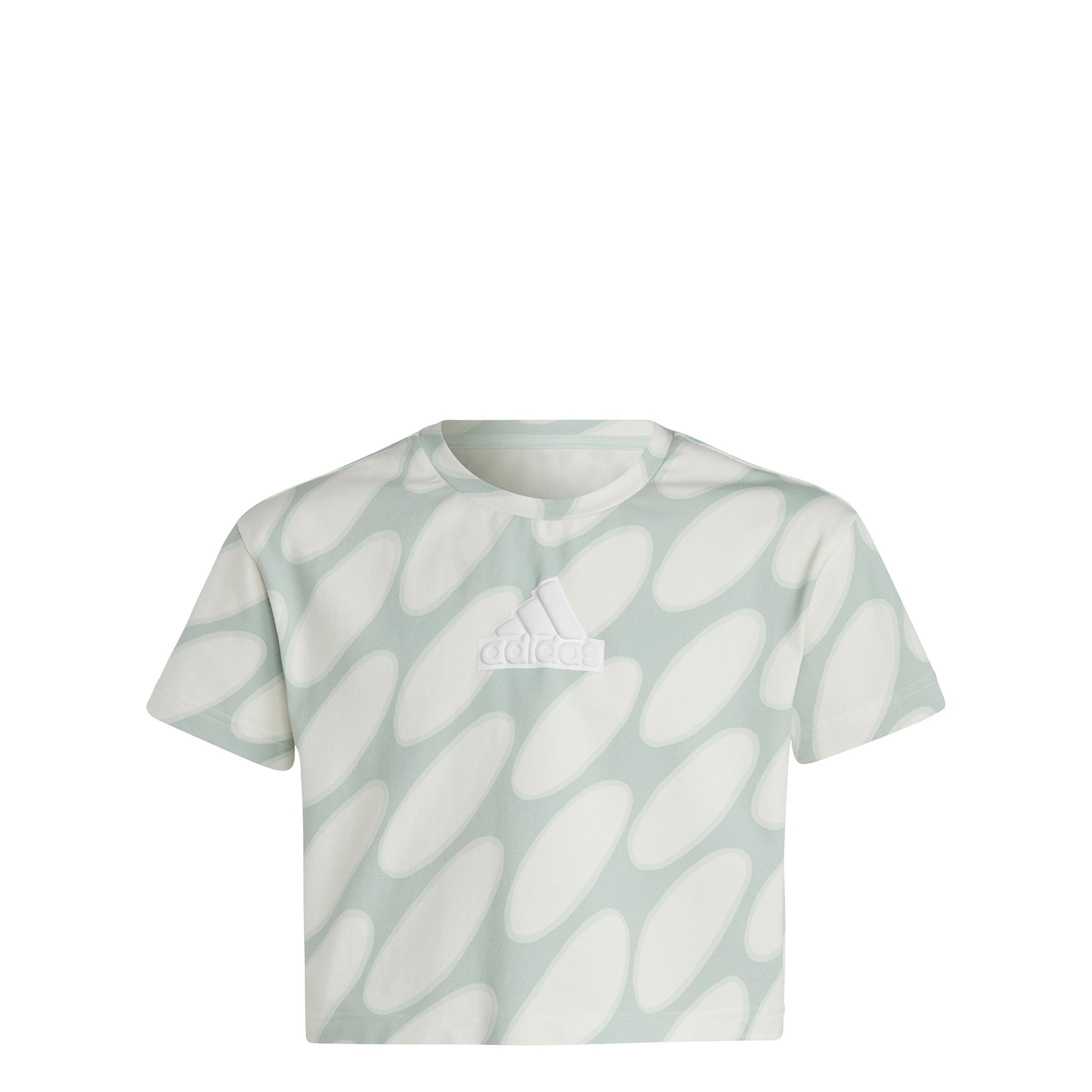 Kids Marimekko Allover Print Cotton T-Shirt, White, A901_ONE, large image number 1