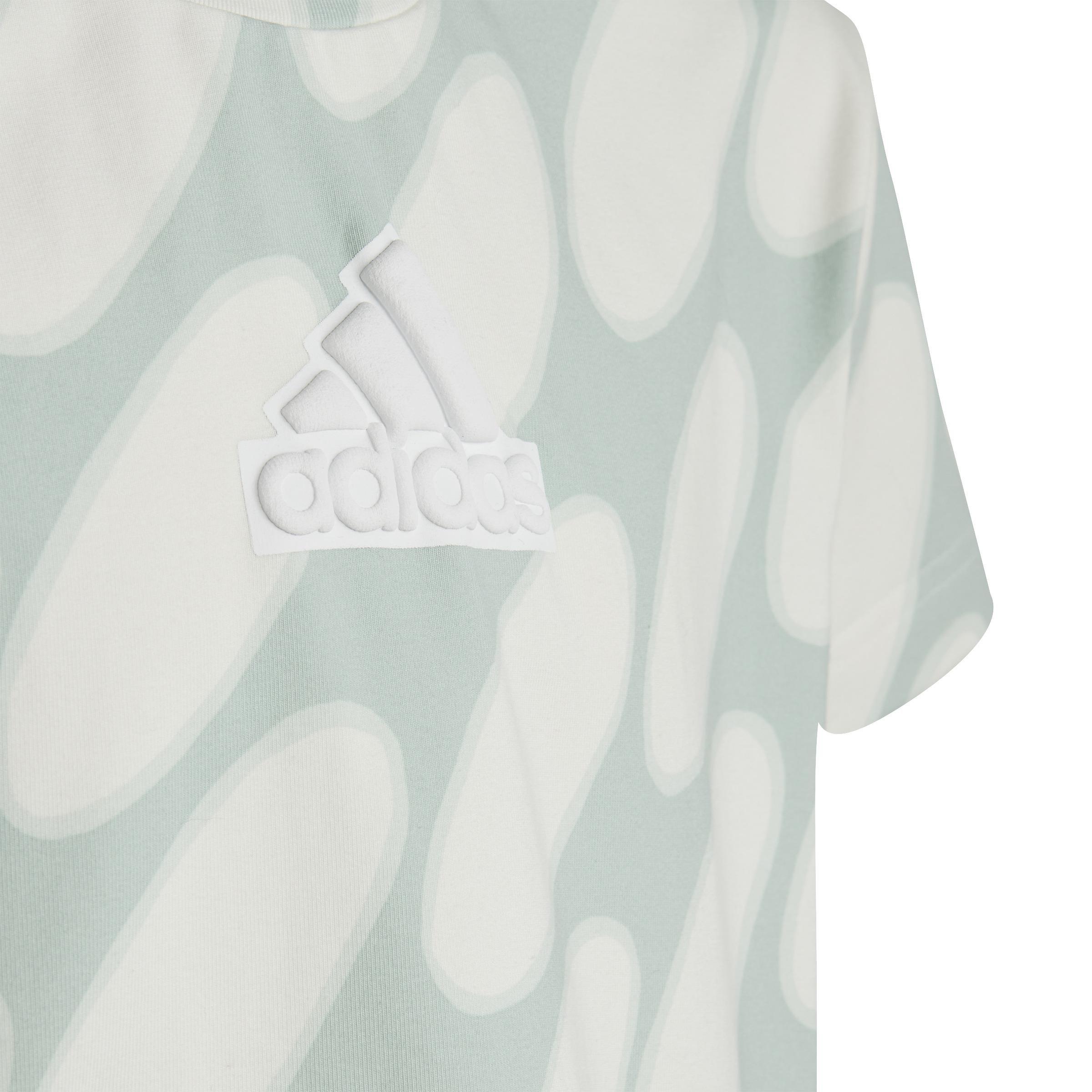 Kids Marimekko Allover Print Cotton T-Shirt, White, A901_ONE, large image number 4