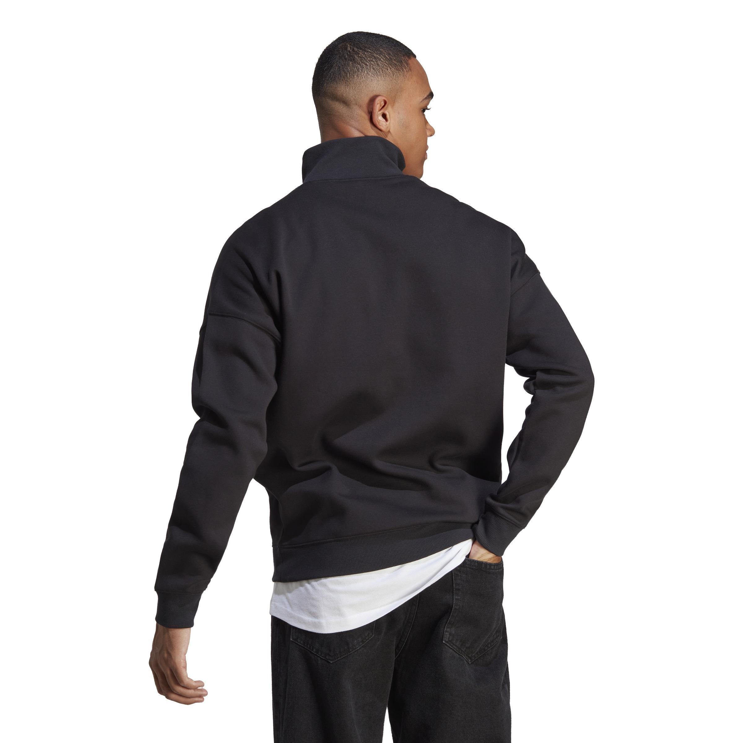 Colorblock Quarter Zip Sweatshirt, Black, A901_ONE, large image number 3