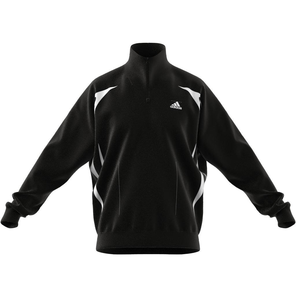 Colorblock Quarter Zip Sweatshirt, Black, A901_ONE, large image number 7