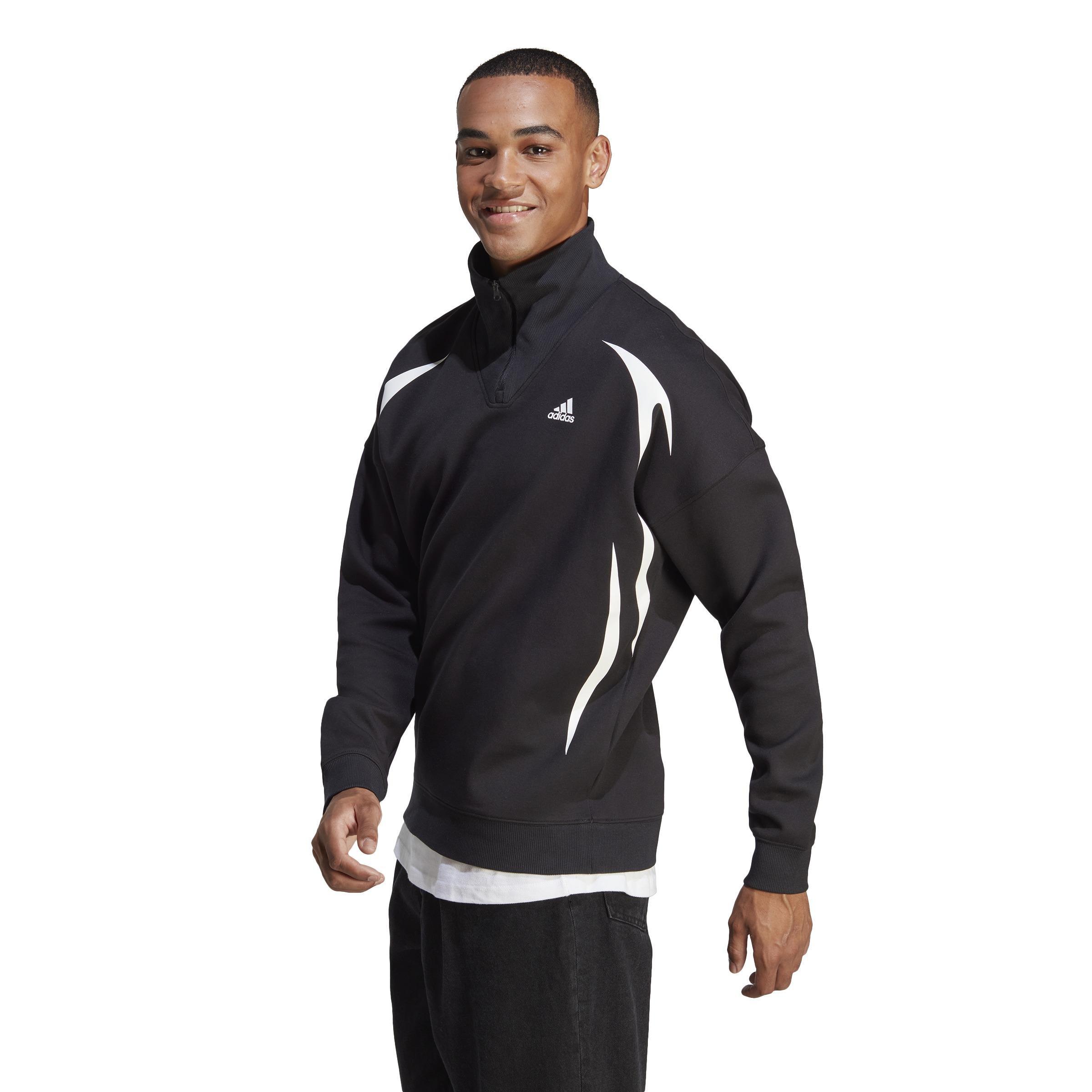 Colorblock Quarter Zip Sweatshirt, Black, A901_ONE, large image number 15