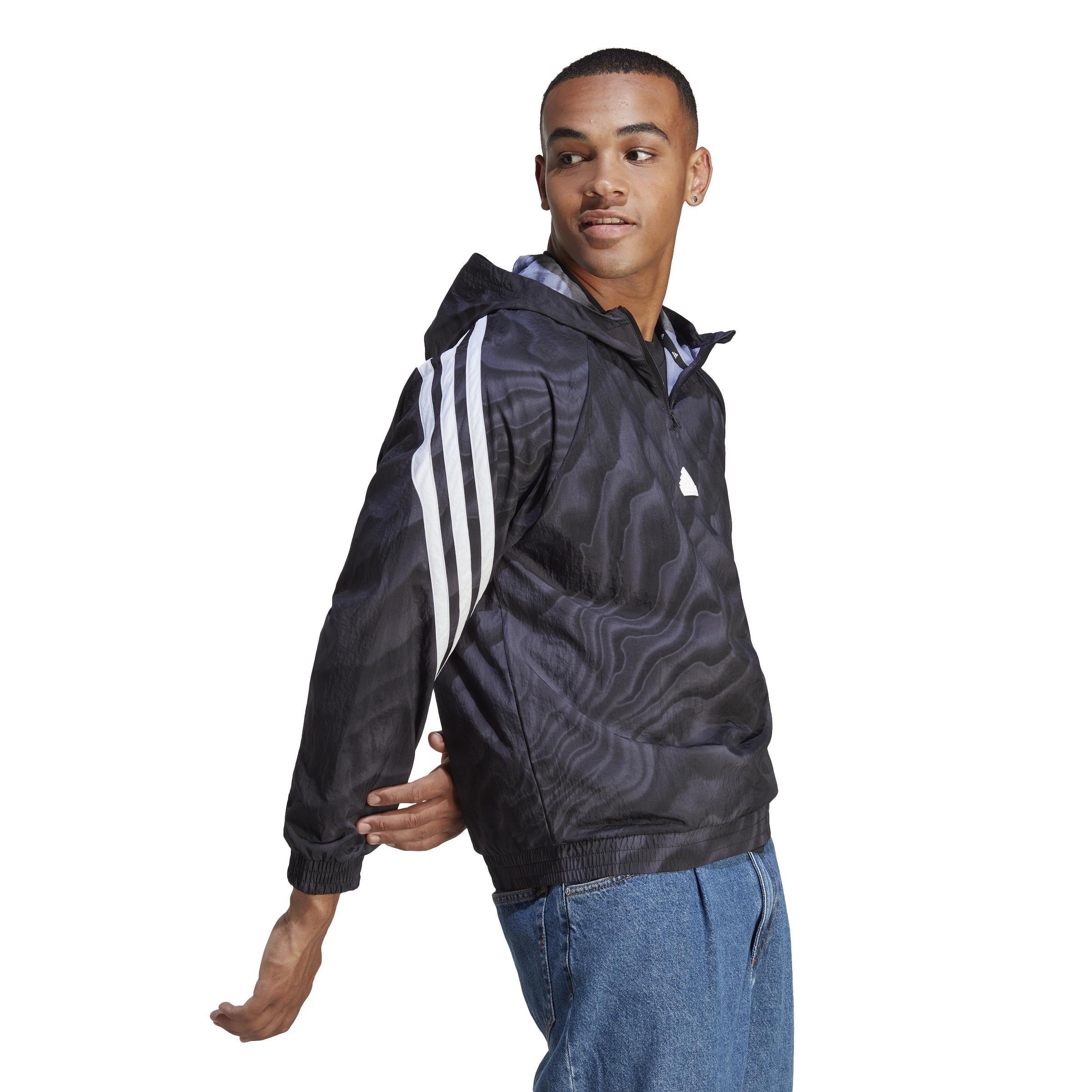 Future Icons Allover Print Hoodie, Black, , large image number 1