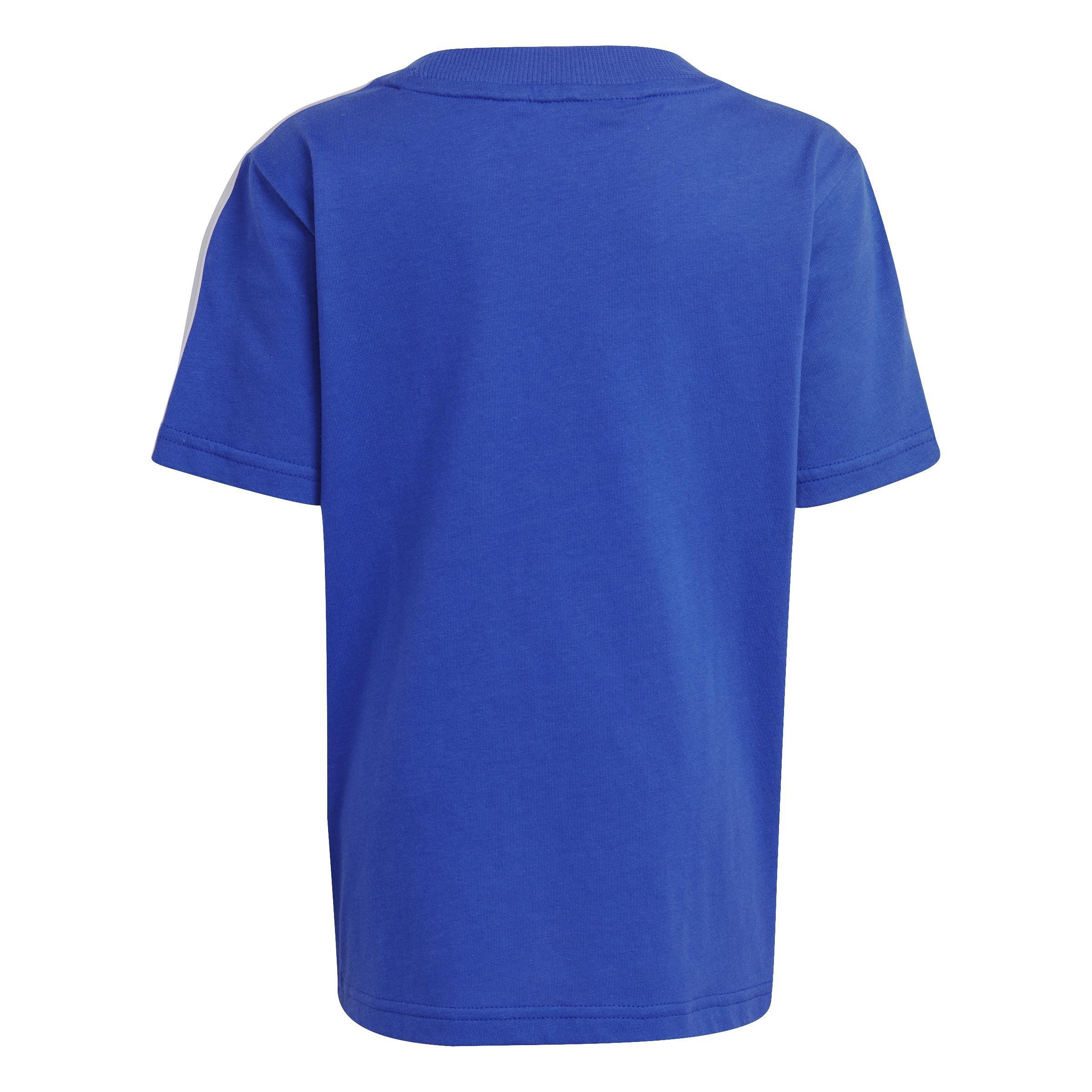Unisex Kids Essentials 3-Stripes Tee and Shorts Set, Blue, A901_ONE, large image number 2