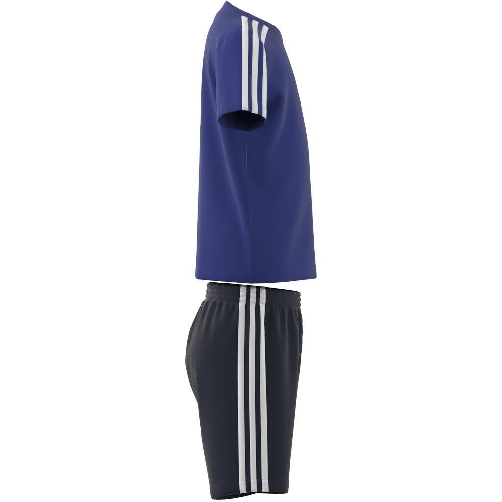 Unisex Kids Essentials 3-Stripes Tee and Shorts Set, Blue, A901_ONE, large image number 7
