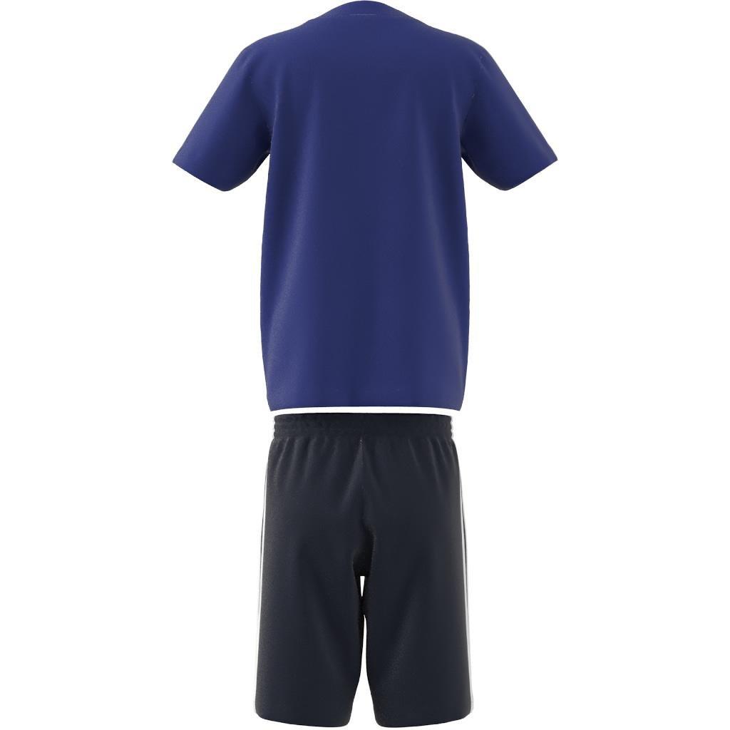 Unisex Kids Essentials 3-Stripes Tee and Shorts Set, Blue, A901_ONE, large image number 14