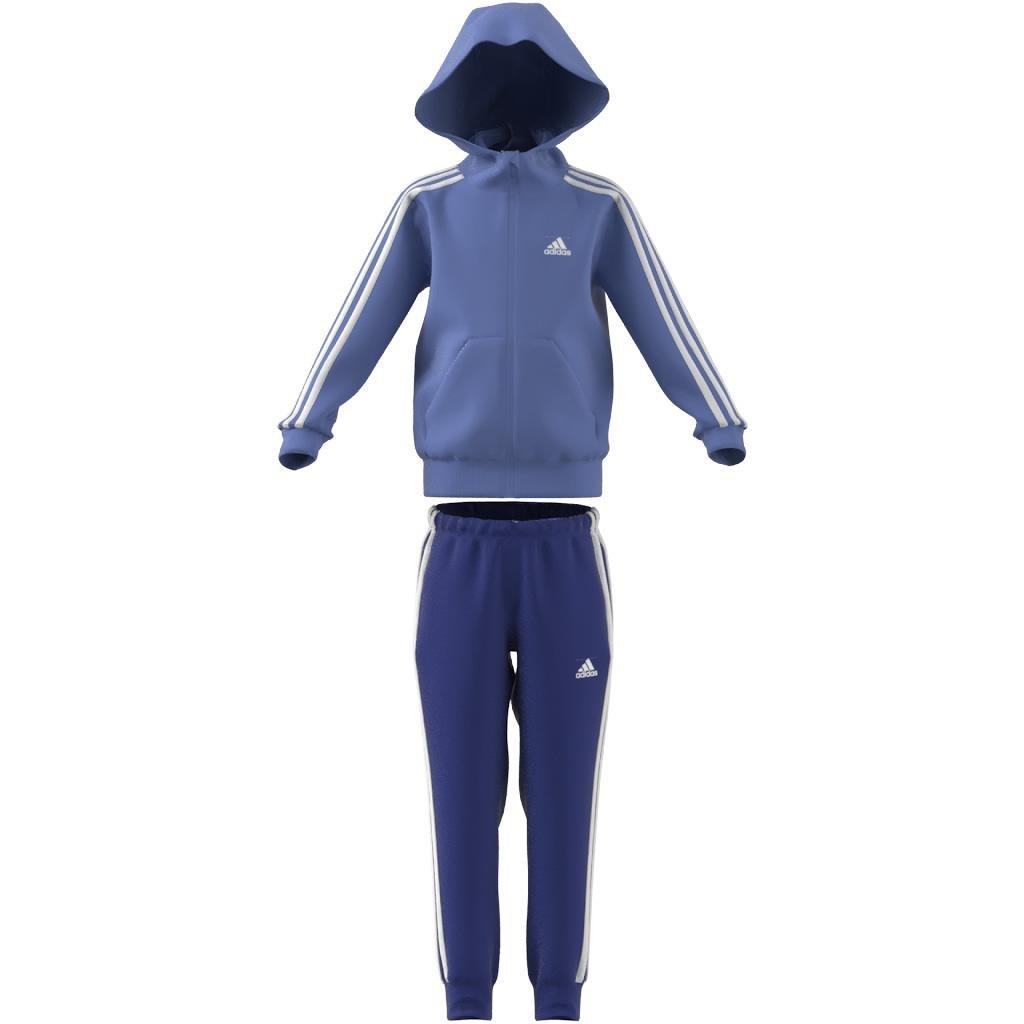 Unisex Kids Essentials 3-Stripes Shiny Track Suit, Blue, , large image number 10
