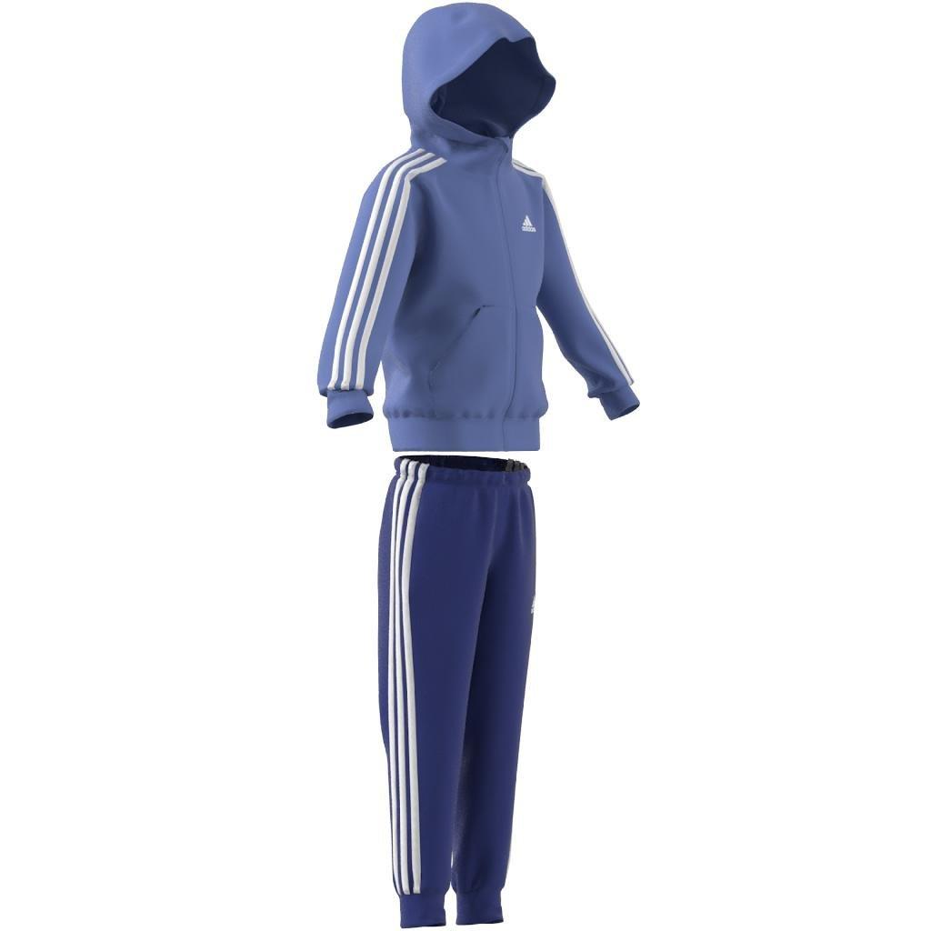 Unisex Kids Essentials 3-Stripes Shiny Track Suit, Blue, , large image number 13