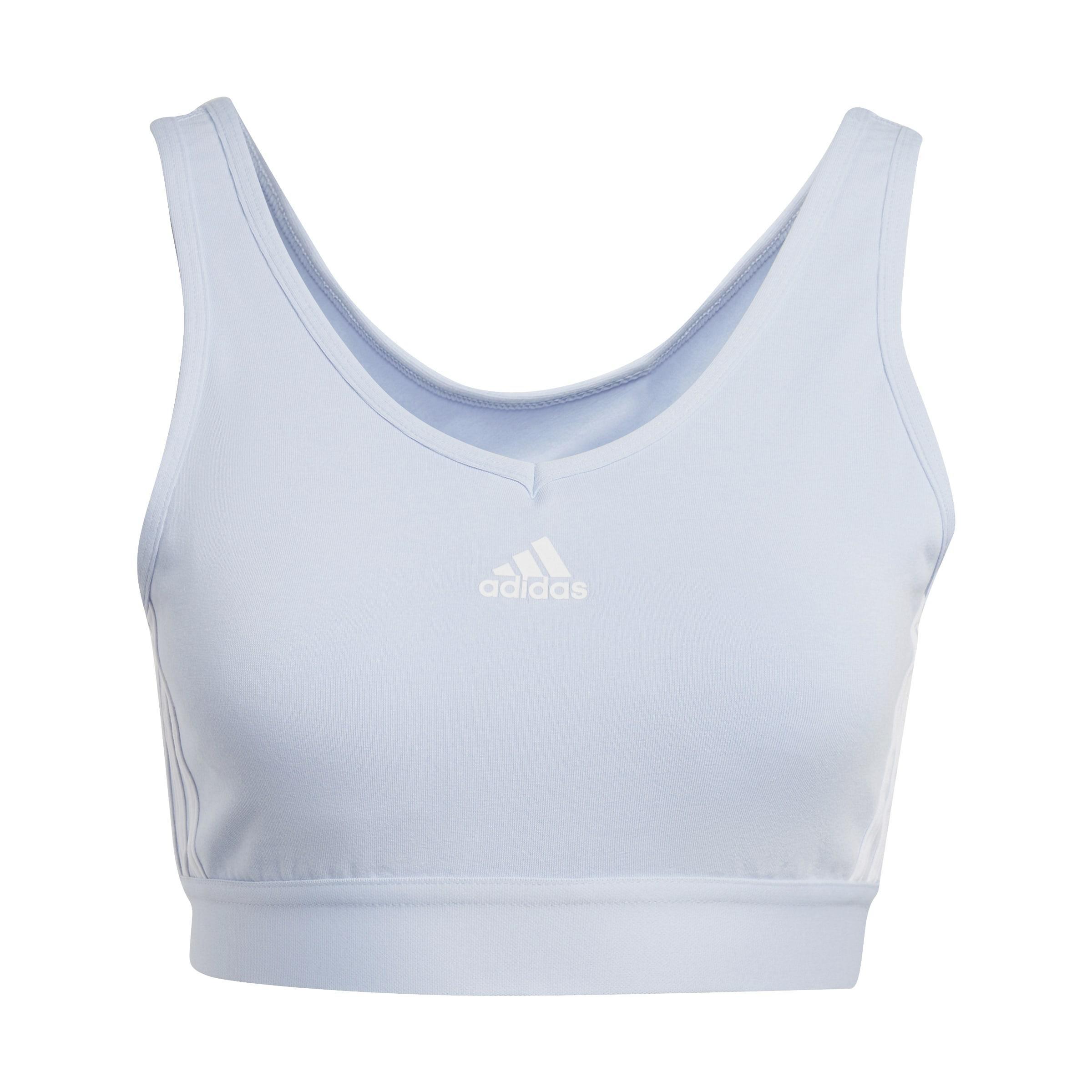 Essentials 3-Stripes Crop Top With Removable Pads, Blue, A901_ONE, large image number 0