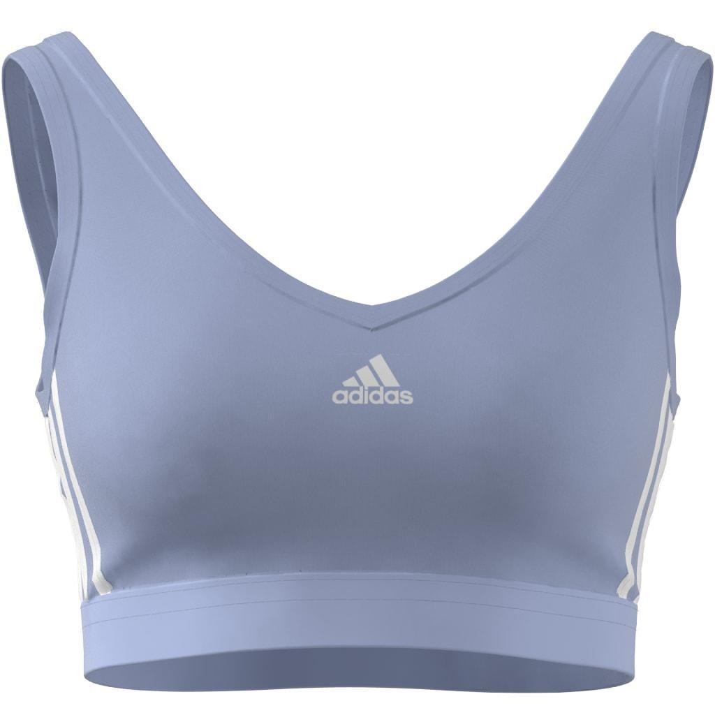 Essentials 3-Stripes Crop Top With Removable Pads, Blue, A901_ONE, large image number 2