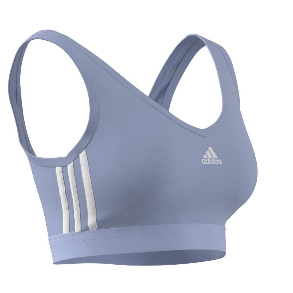 Essentials 3-Stripes Crop Top With Removable Pads, Blue, A901_ONE, large image number 3