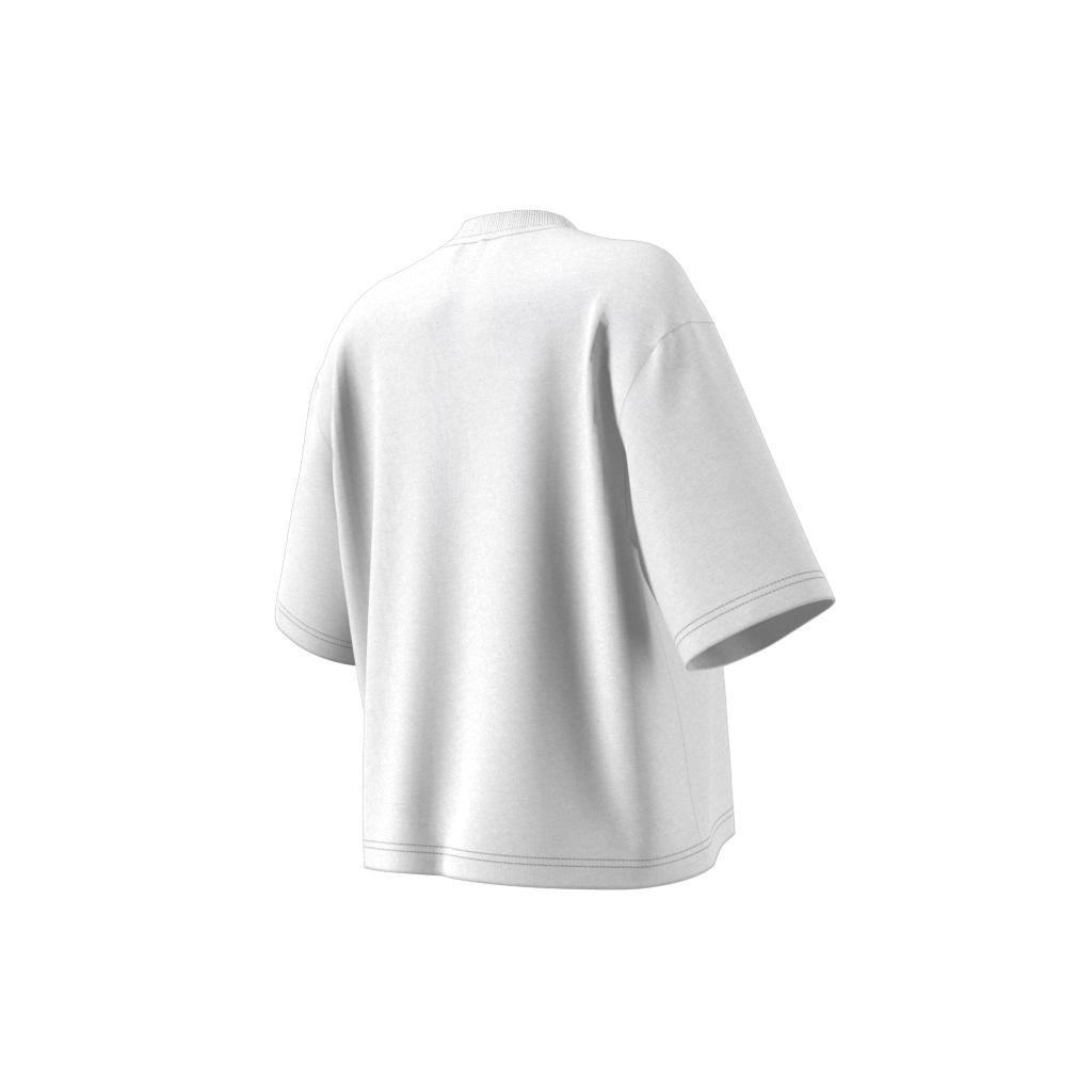 Originals Houndstooth Trefoil Infill T-Shirt, White, A901_ONE, large image number 7