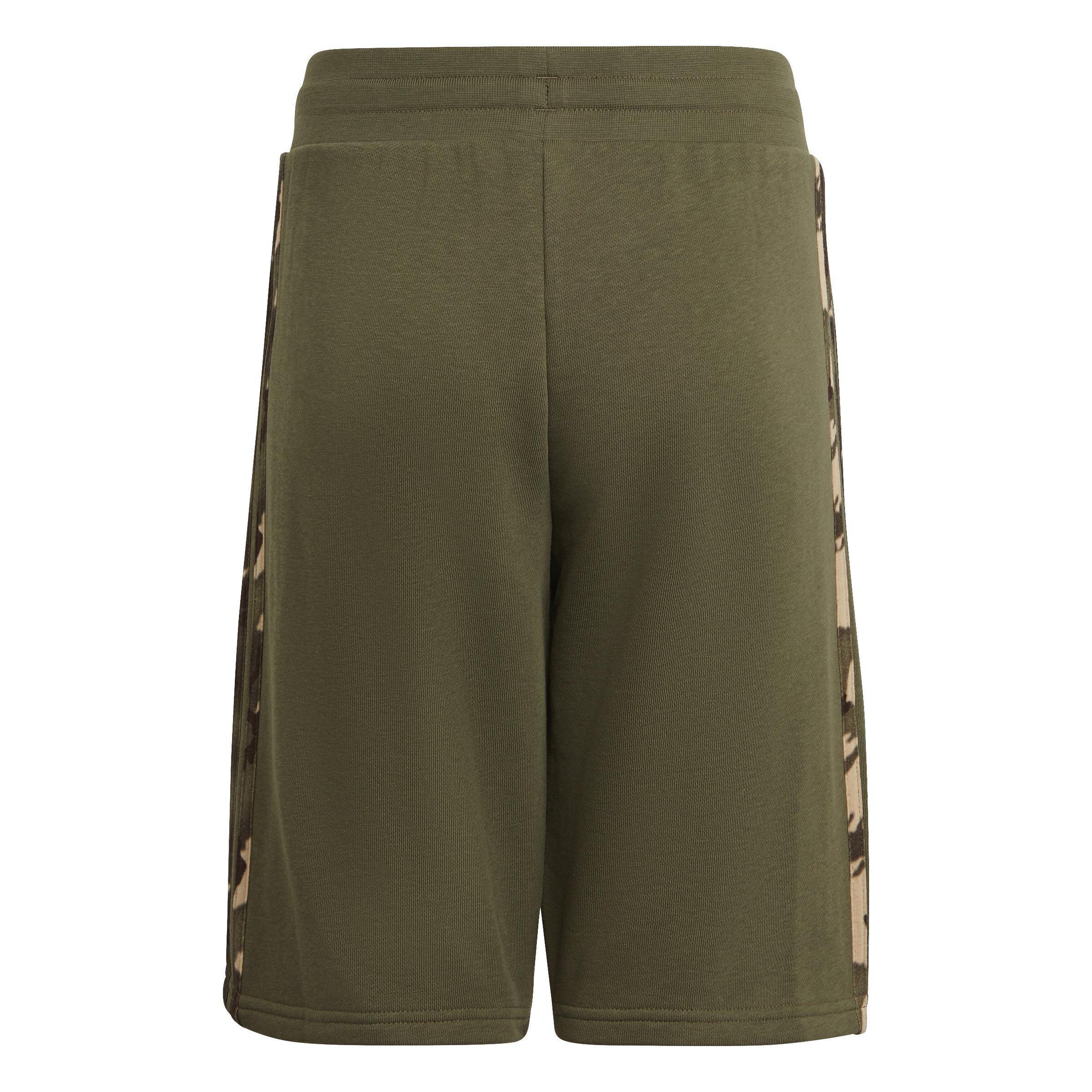 Unisex Kids Camo Shorts, Green, , large image number 3