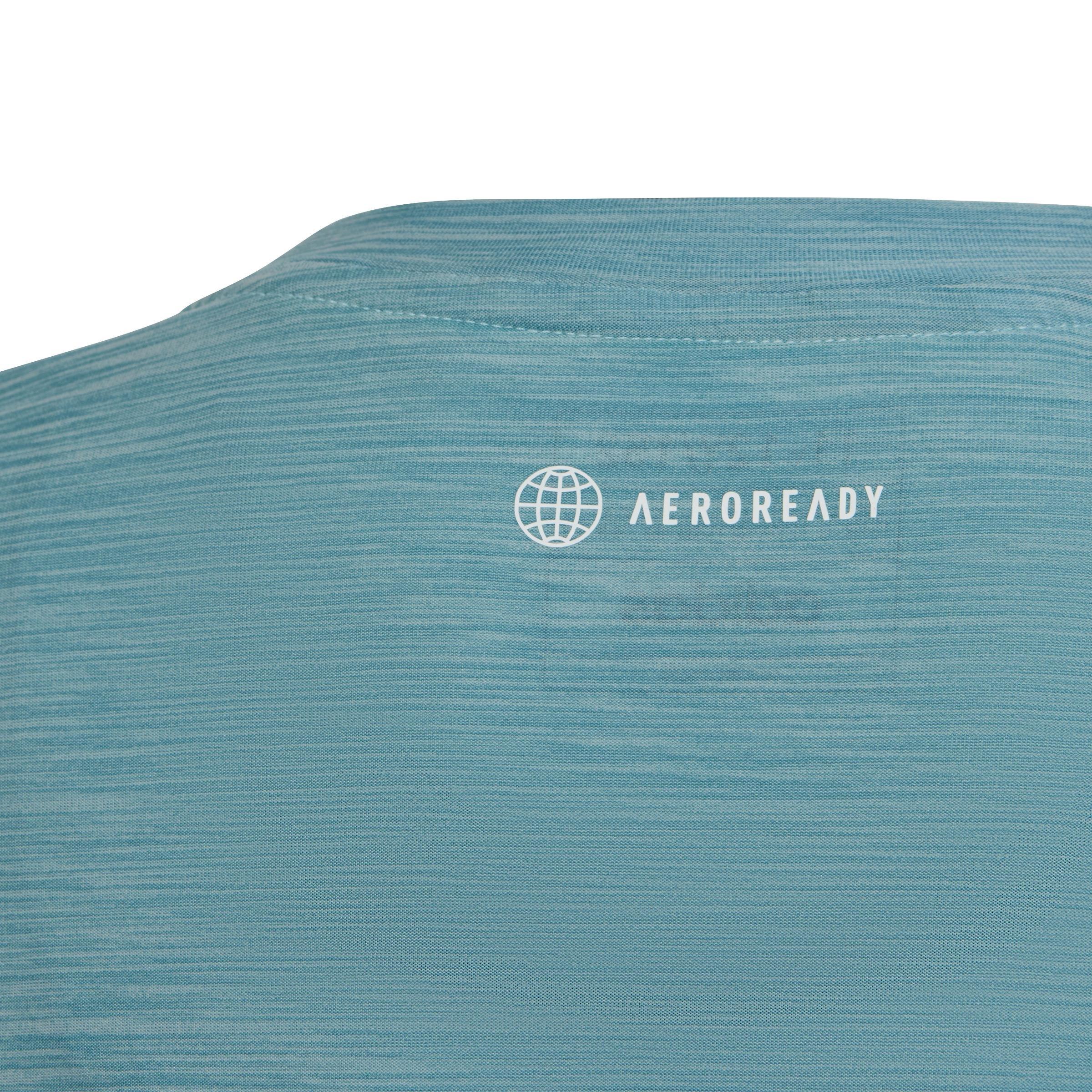 Kids AEROREADY Heather T-Shirt, Blue, A901_ONE, large image number 4