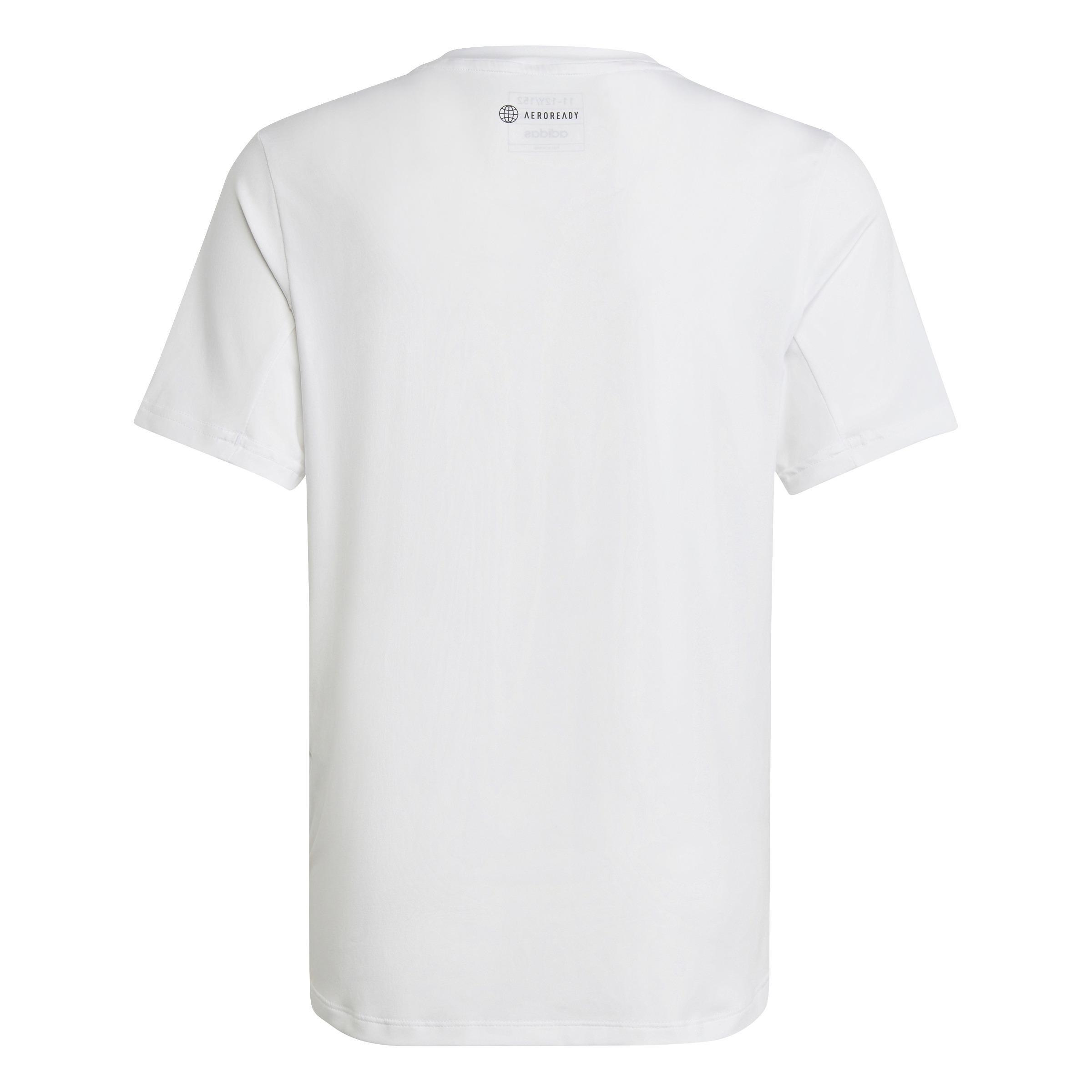 Kids Train Icons AEROREADY Logo T-Shirt, White, , large image number 2