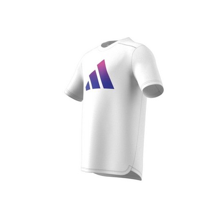 Kids Boys Train Icons Aeroready Logo T-Shirt, White, A901_ONE, large image number 6