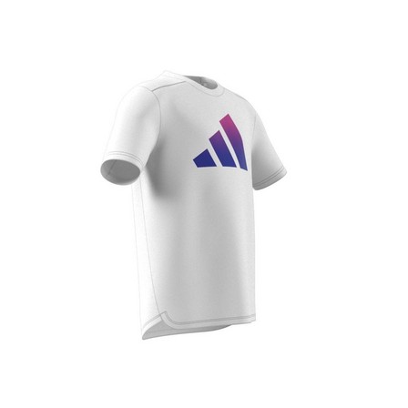 Kids Boys Train Icons Aeroready Logo T-Shirt, White, A901_ONE, large image number 7