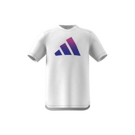 Kids Boys Train Icons Aeroready Logo T-Shirt, White, A901_ONE, large image number 12