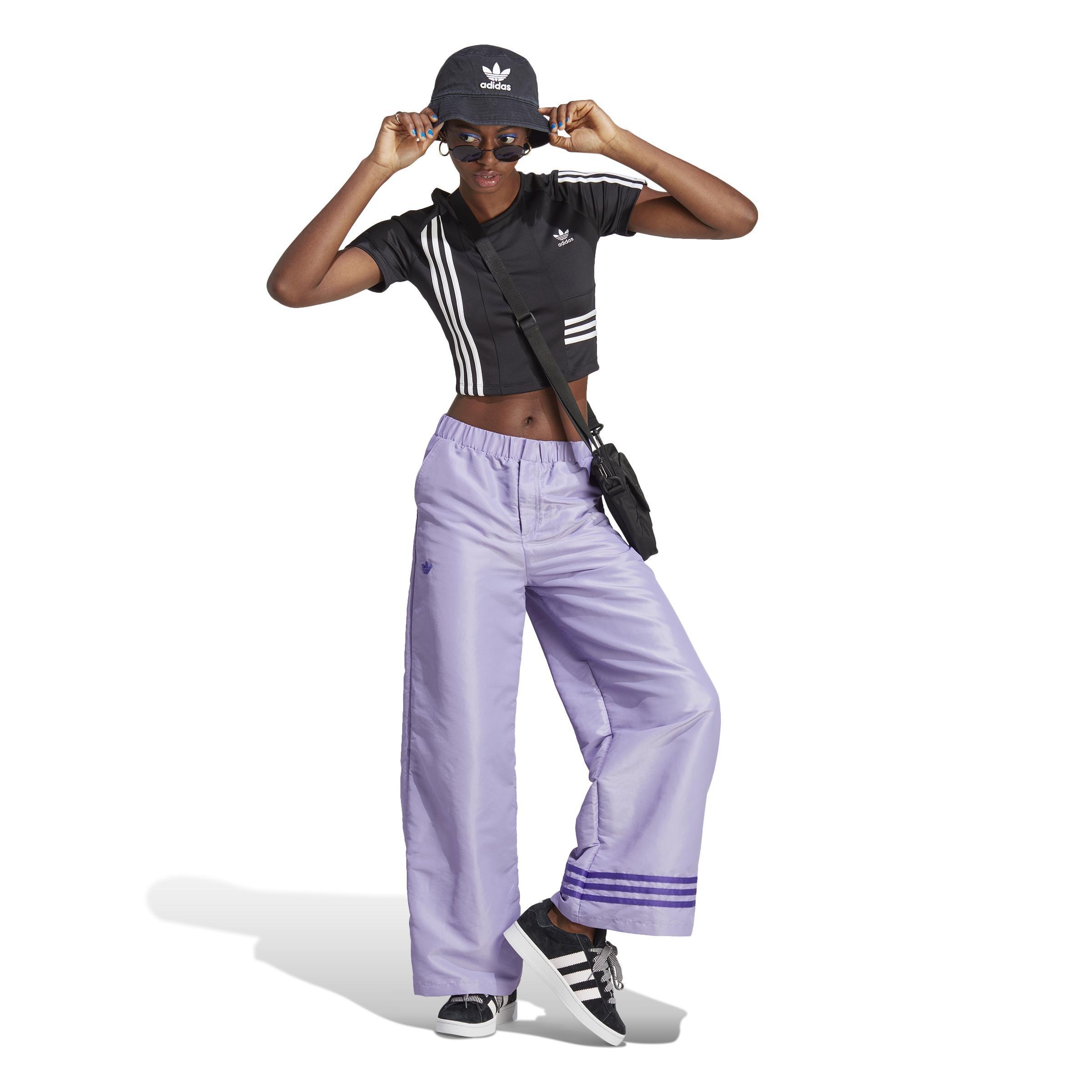 Wide Leg Tracksuit Bottoms, Purple, A901_ONE, large image number 5