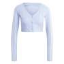 Women Adicolor Classics 3-Stripes Button Long-Sleeve Top, Blue, A901_ONE, thumbnail image number 2