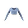 Women Adicolor Classics 3-Stripes Button Long-Sleeve Top, Blue, A901_ONE, thumbnail image number 10