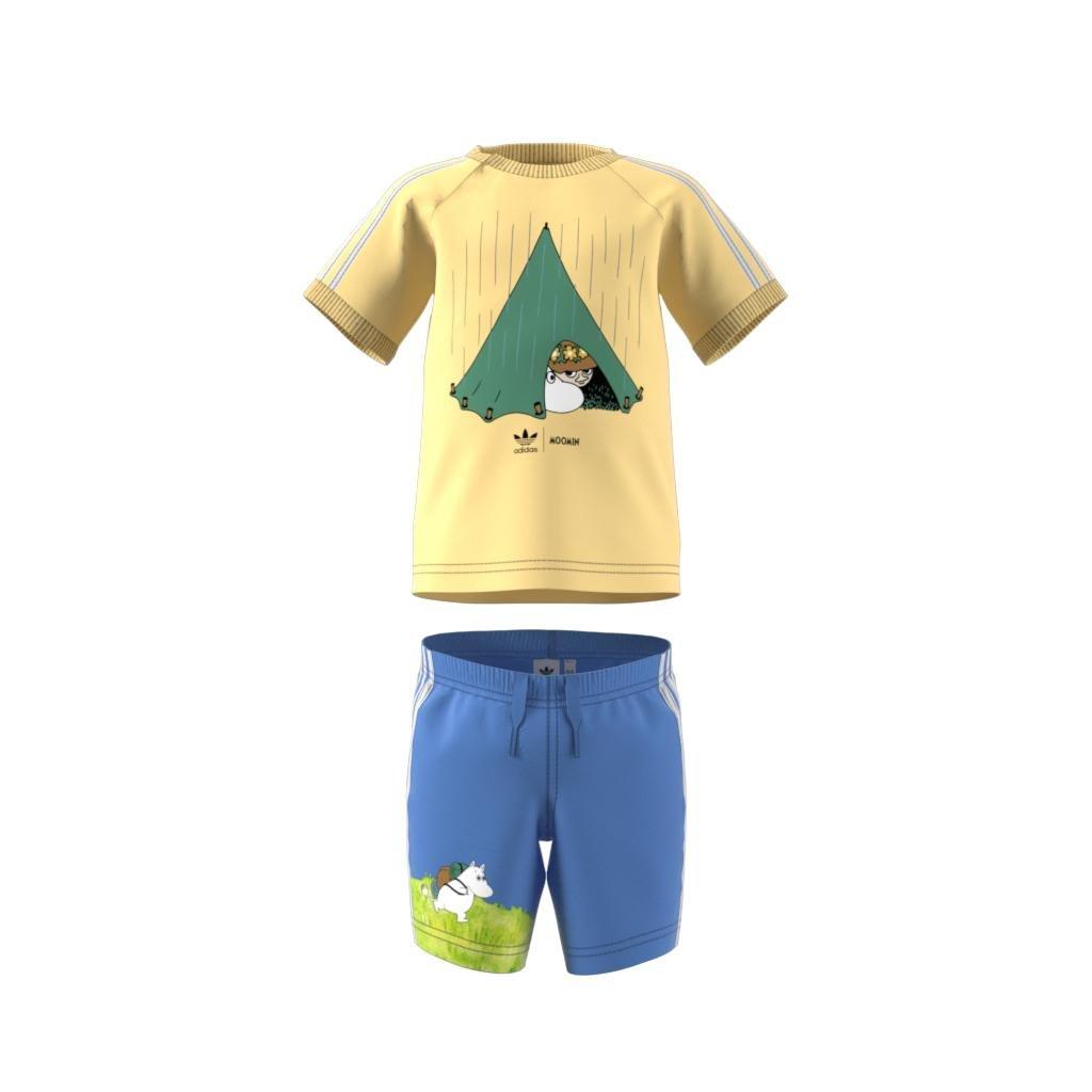 Unisex Kids Originals X Moomin Shorts And Tee Set, Yellow, A901_ONE, large image number 5