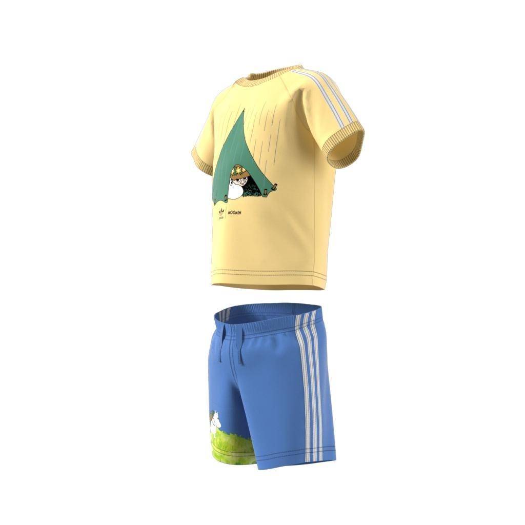 Unisex Kids Originals X Moomin Shorts And Tee Set, Yellow, A901_ONE, large image number 6