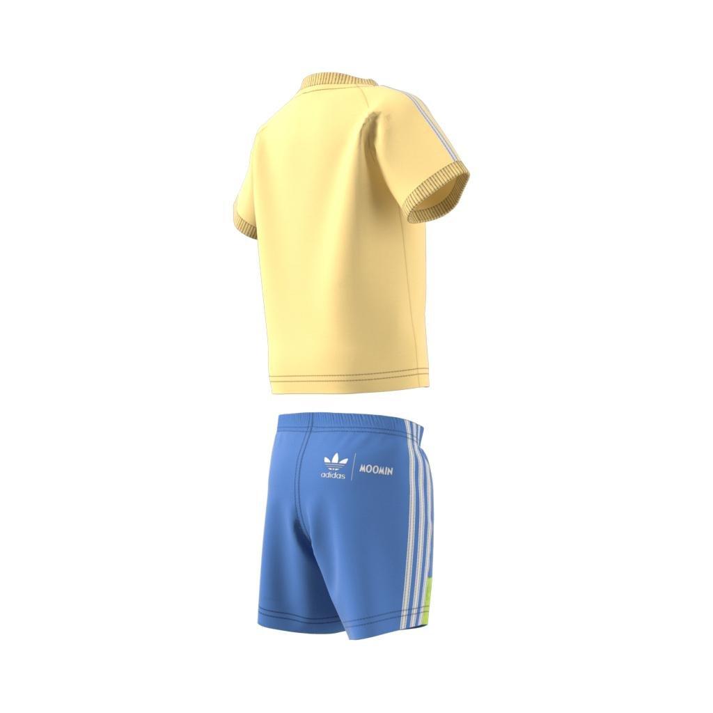 Unisex Kids Originals X Moomin Shorts And Tee Set, Yellow, A901_ONE, large image number 7
