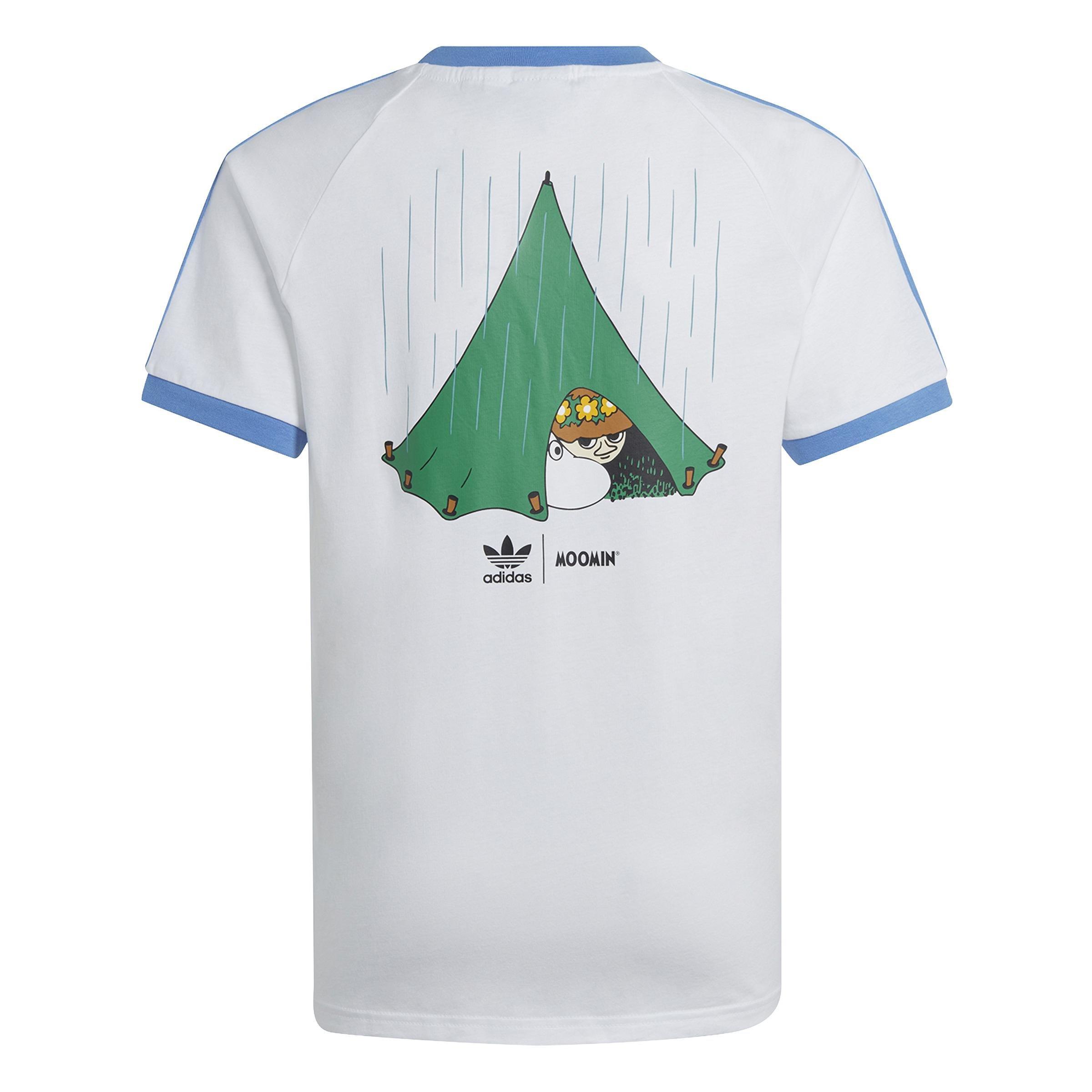 Unisex Kids adidas Originals x Moomin T-Shirt, White, A901_ONE, large image number 2