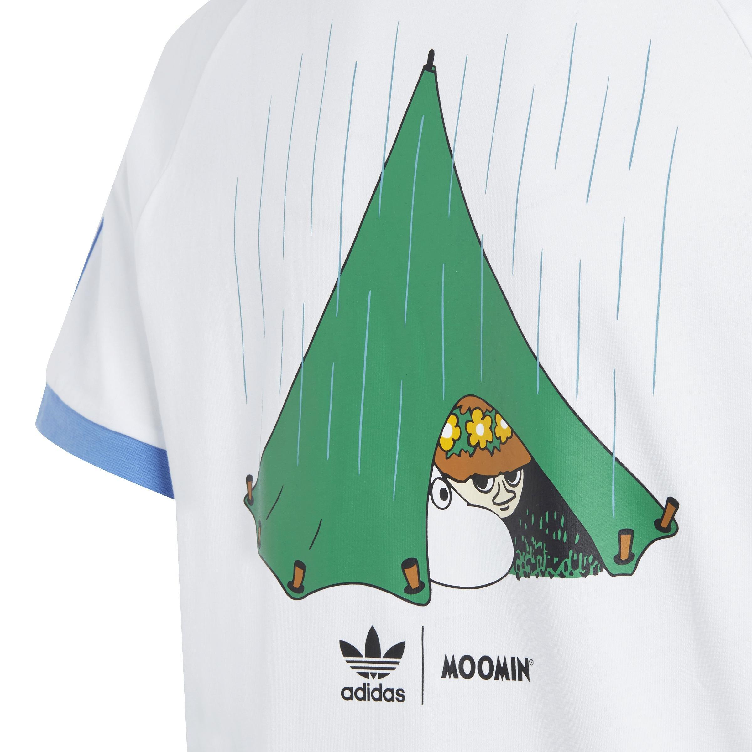 Unisex Kids adidas Originals x Moomin T-Shirt, White, A901_ONE, large image number 5