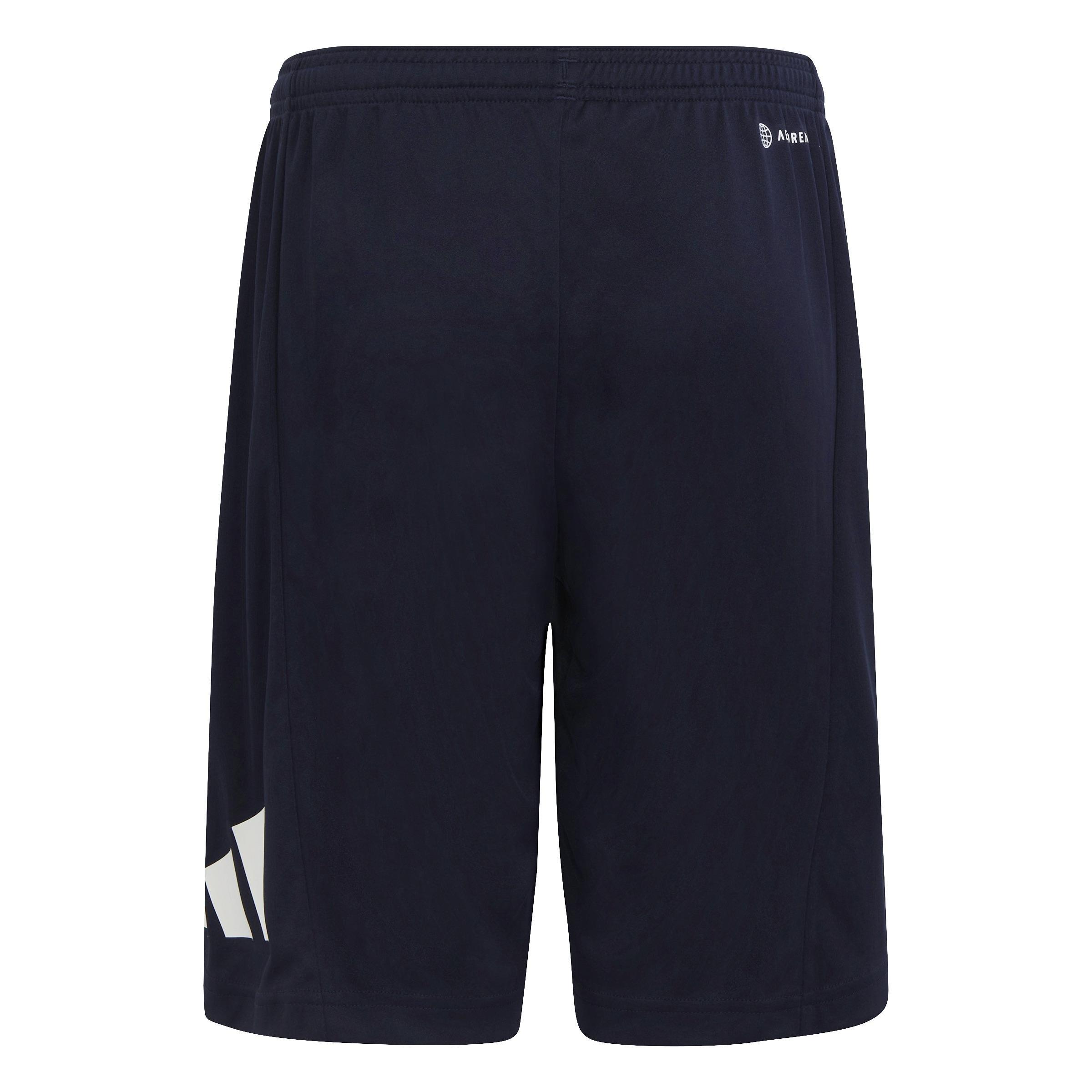 Unisex Kids Train Essentials AEROREADY Logo Regular-Fit Shorts, Blue, , large image number 3