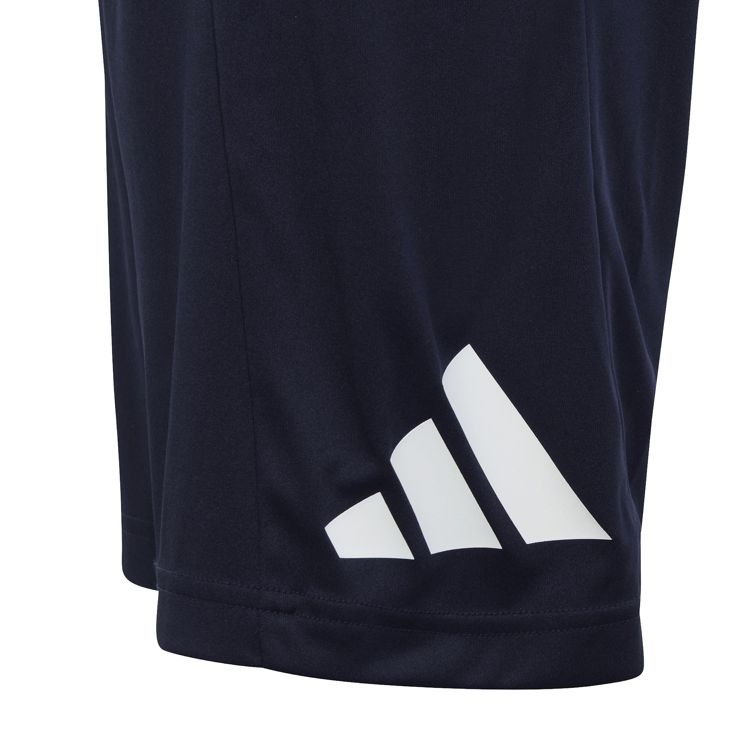 Unisex Kids Train Essentials AEROREADY Logo Regular-Fit Shorts, Blue, , large image number 6