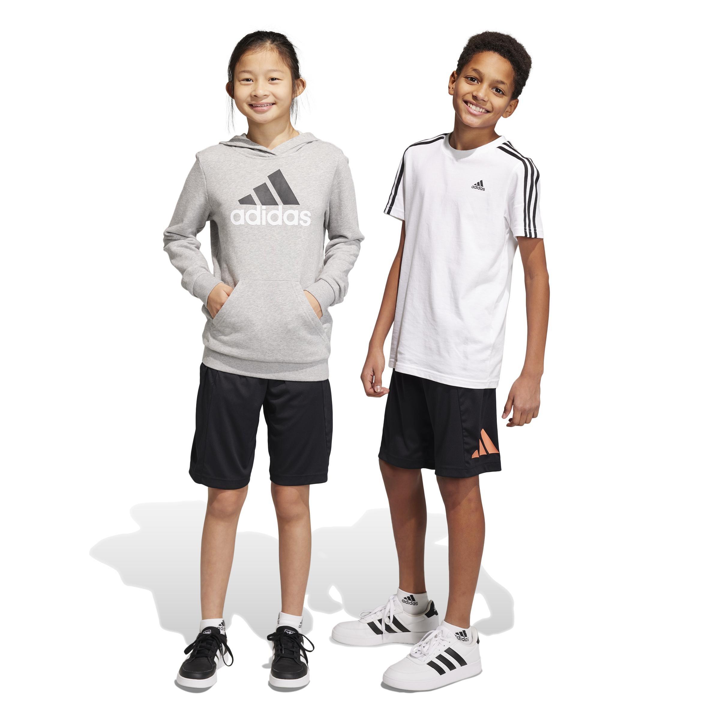 Unisex Kids Train Essentials Aeroready Logo Shorts, Black, , large image number 10
