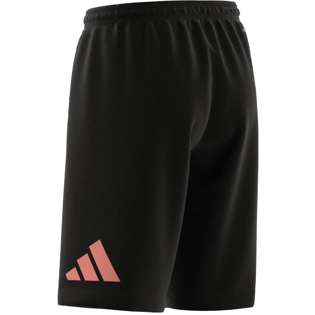 Unisex Kids Train Essentials Aeroready Logo Shorts, Black, , large image number 12