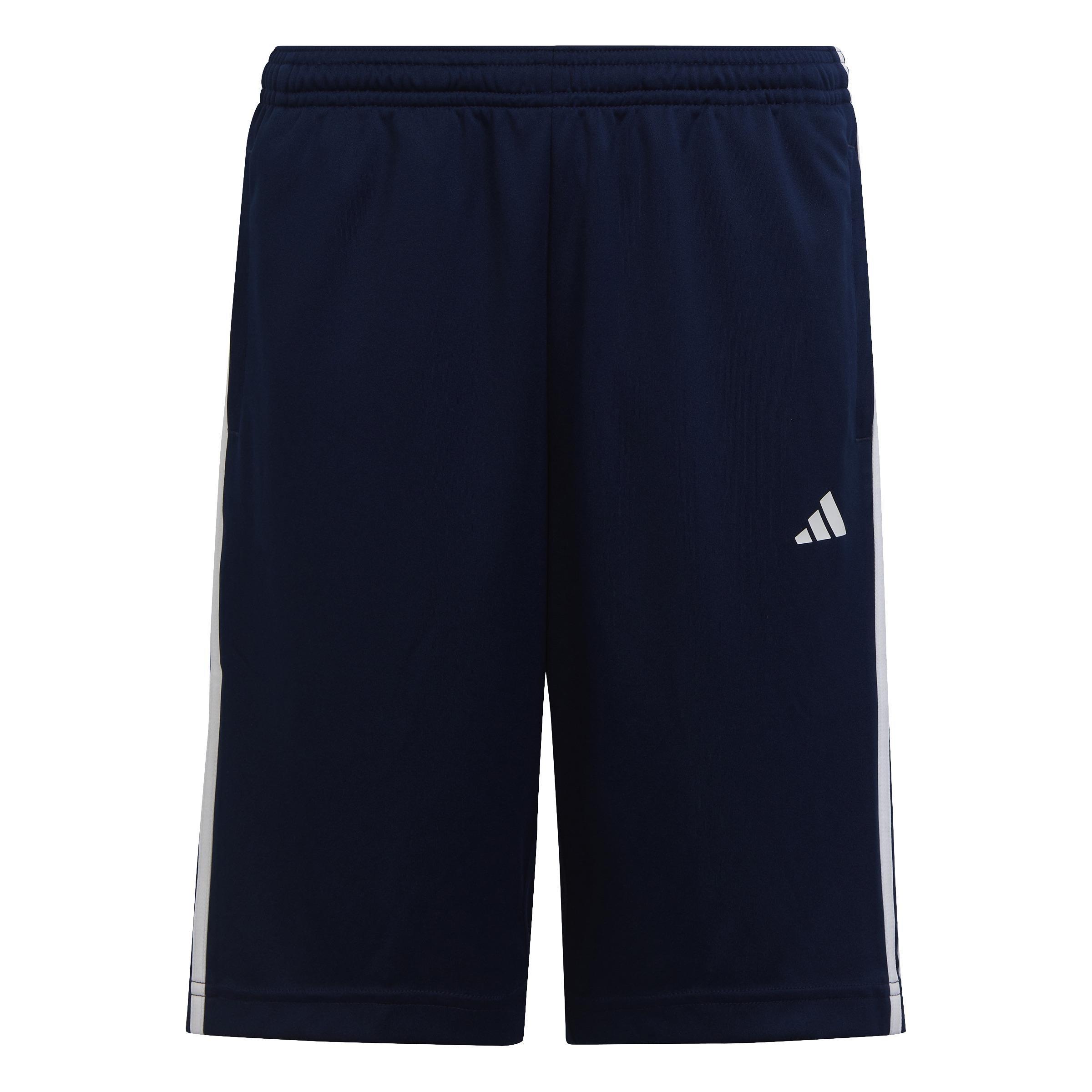 Unisex Kids Train Essentials AEROREADY 3-Stripes Regular-Fit Shorts, Blue, , large image number 1