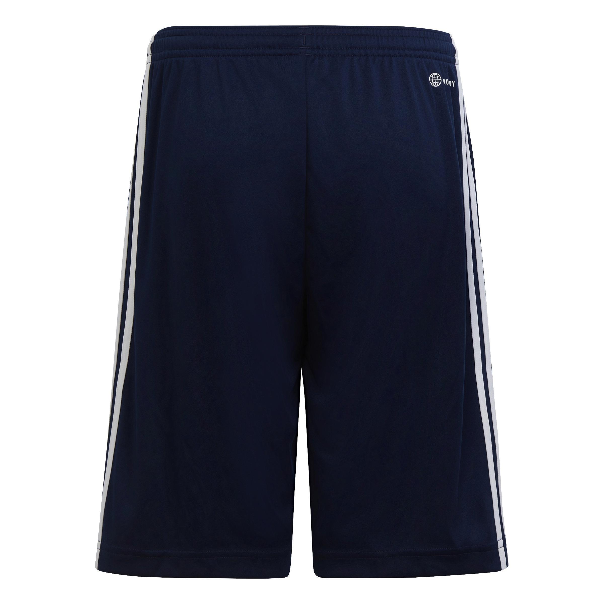 Unisex Kids Train Essentials AEROREADY 3-Stripes Regular-Fit Shorts, Blue, , large image number 2