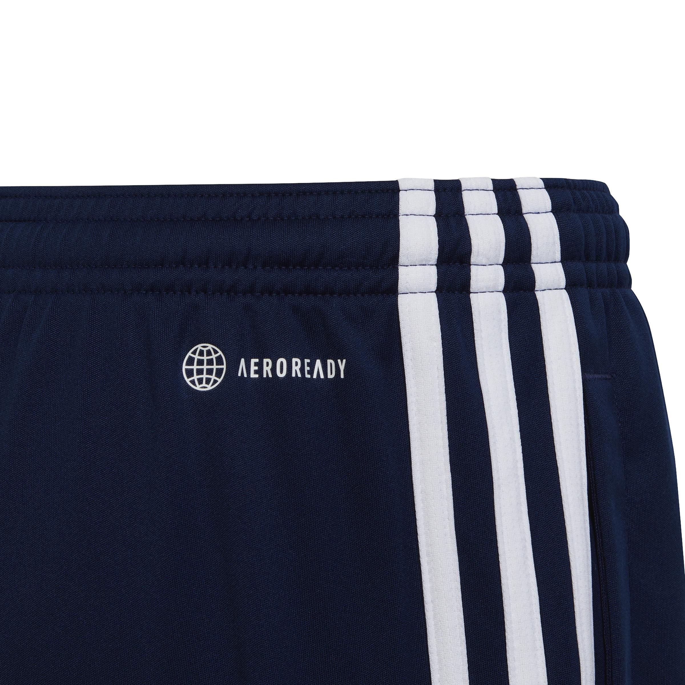 Unisex Kids Train Essentials AEROREADY 3-Stripes Regular-Fit Shorts, Blue, , large image number 4