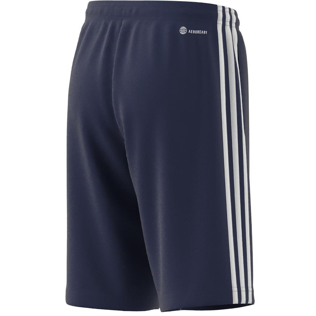 Unisex Kids Train Essentials AEROREADY 3-Stripes Regular-Fit Shorts, Blue, , large image number 6