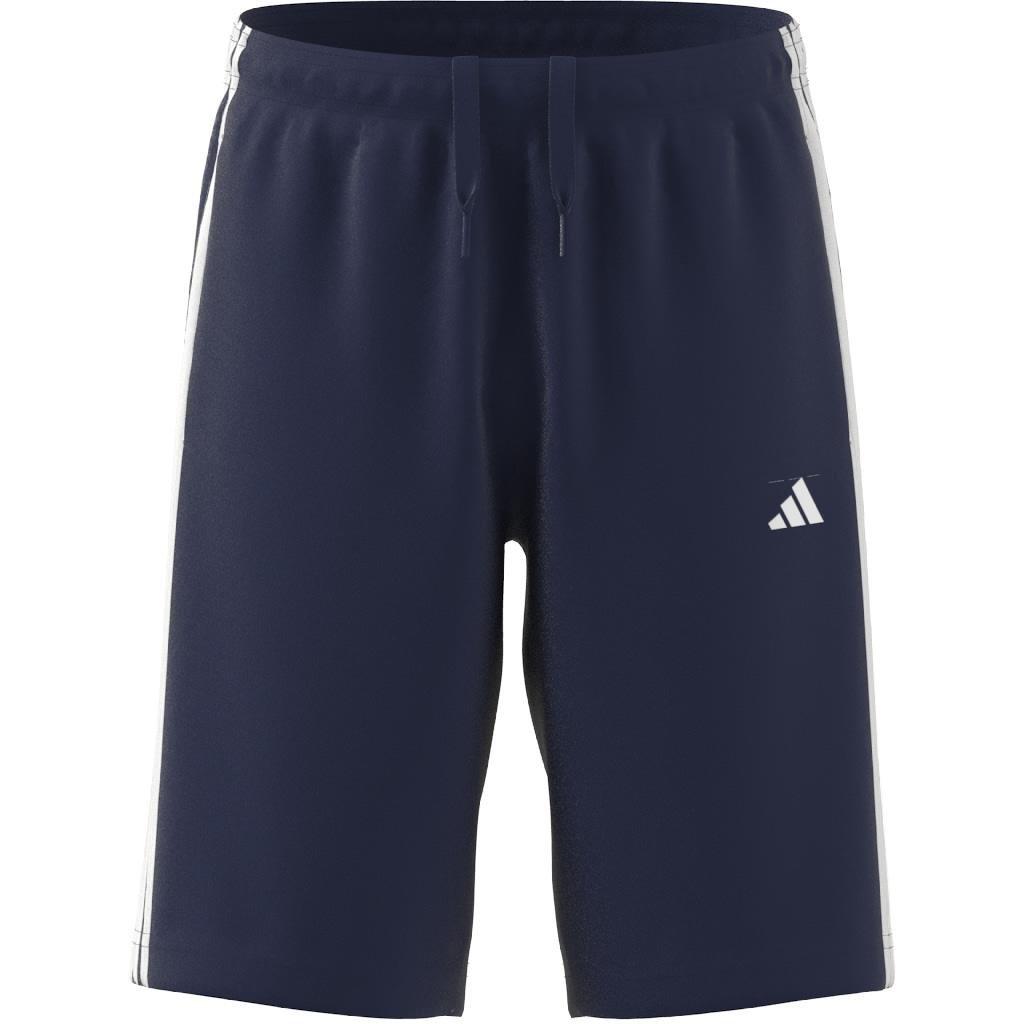 Unisex Kids Train Essentials AEROREADY 3-Stripes Regular-Fit Shorts, Blue, , large image number 8