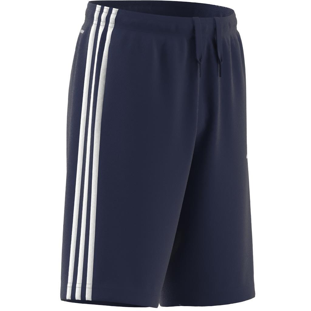 Unisex Kids Train Essentials AEROREADY 3-Stripes Regular-Fit Shorts, Blue, , large image number 9