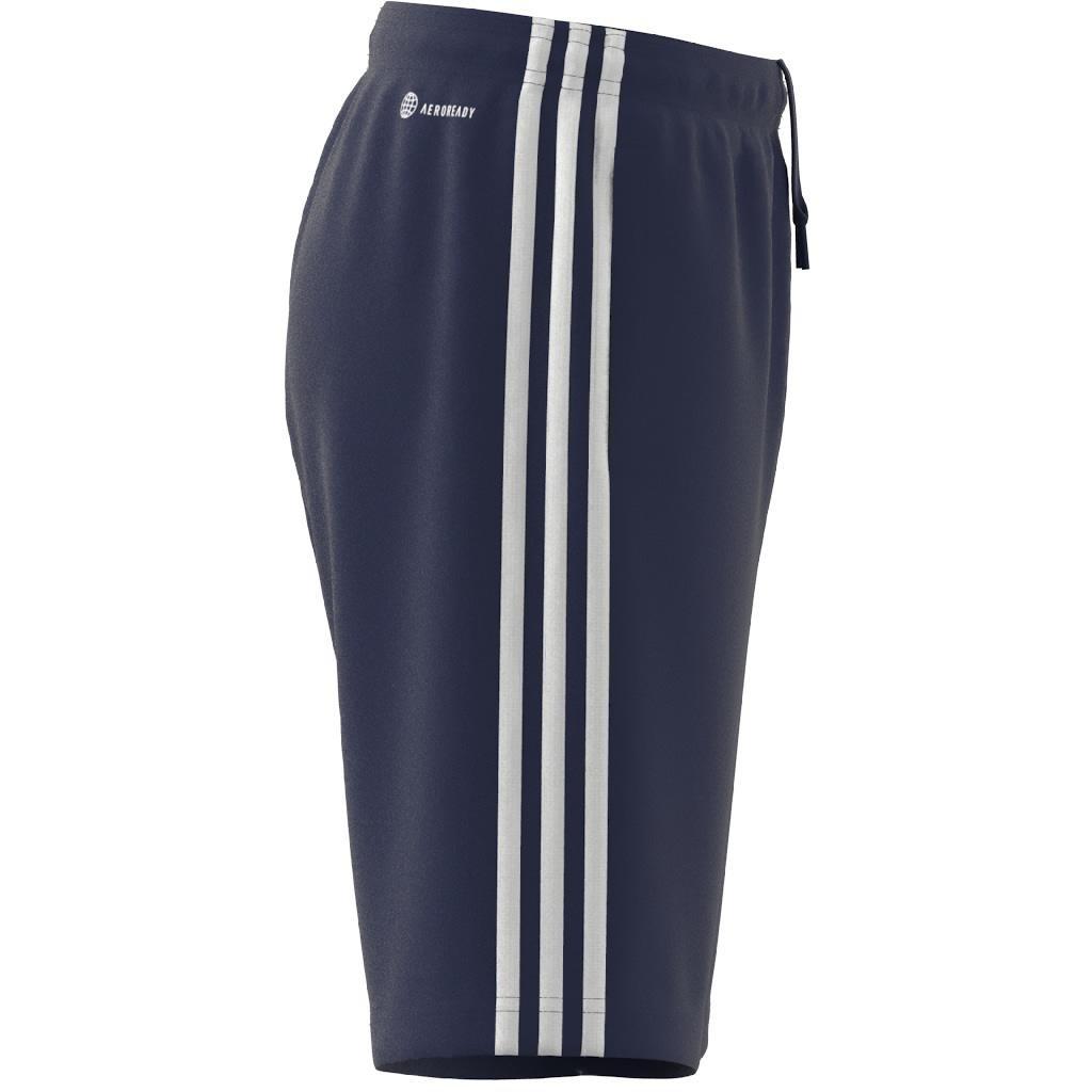 Unisex Kids Train Essentials AEROREADY 3-Stripes Regular-Fit Shorts, Blue, , large image number 11