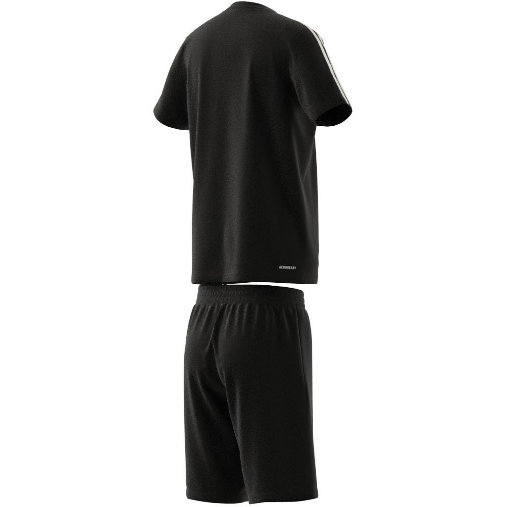 Unisex Kids Train Essentials Aeroready 3-Stripes Regular-Fit Training Set, Black, , large image number 7