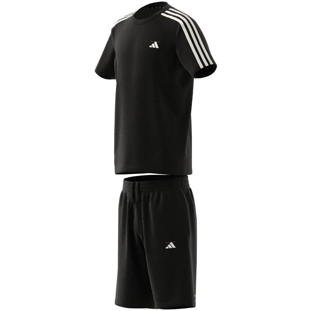 Unisex Kids Train Essentials Aeroready 3-Stripes Regular-Fit Training Set, Black, , large image number 9