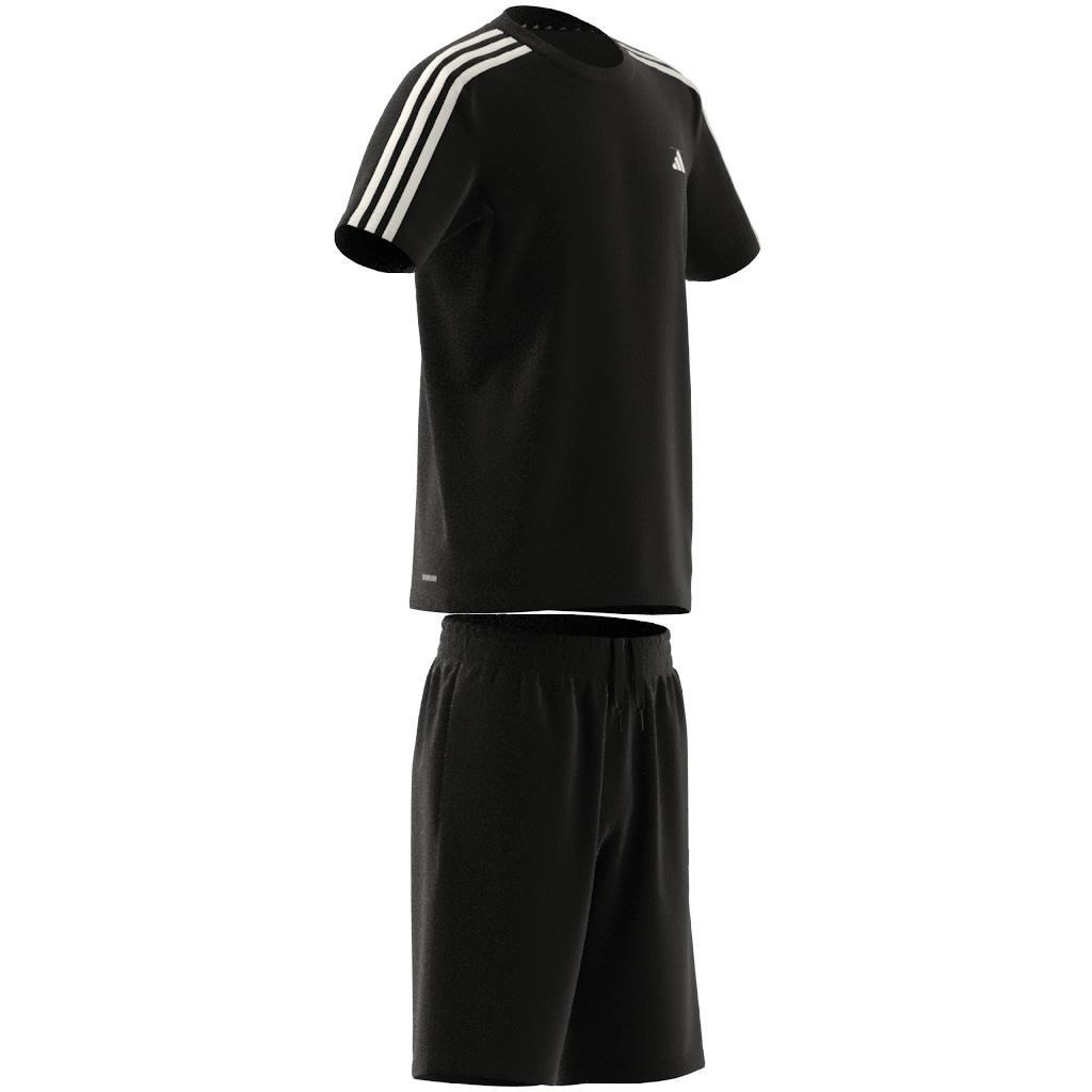 Unisex Kids Train Essentials Aeroready 3-Stripes Regular-Fit Training Set, Black, , large image number 10