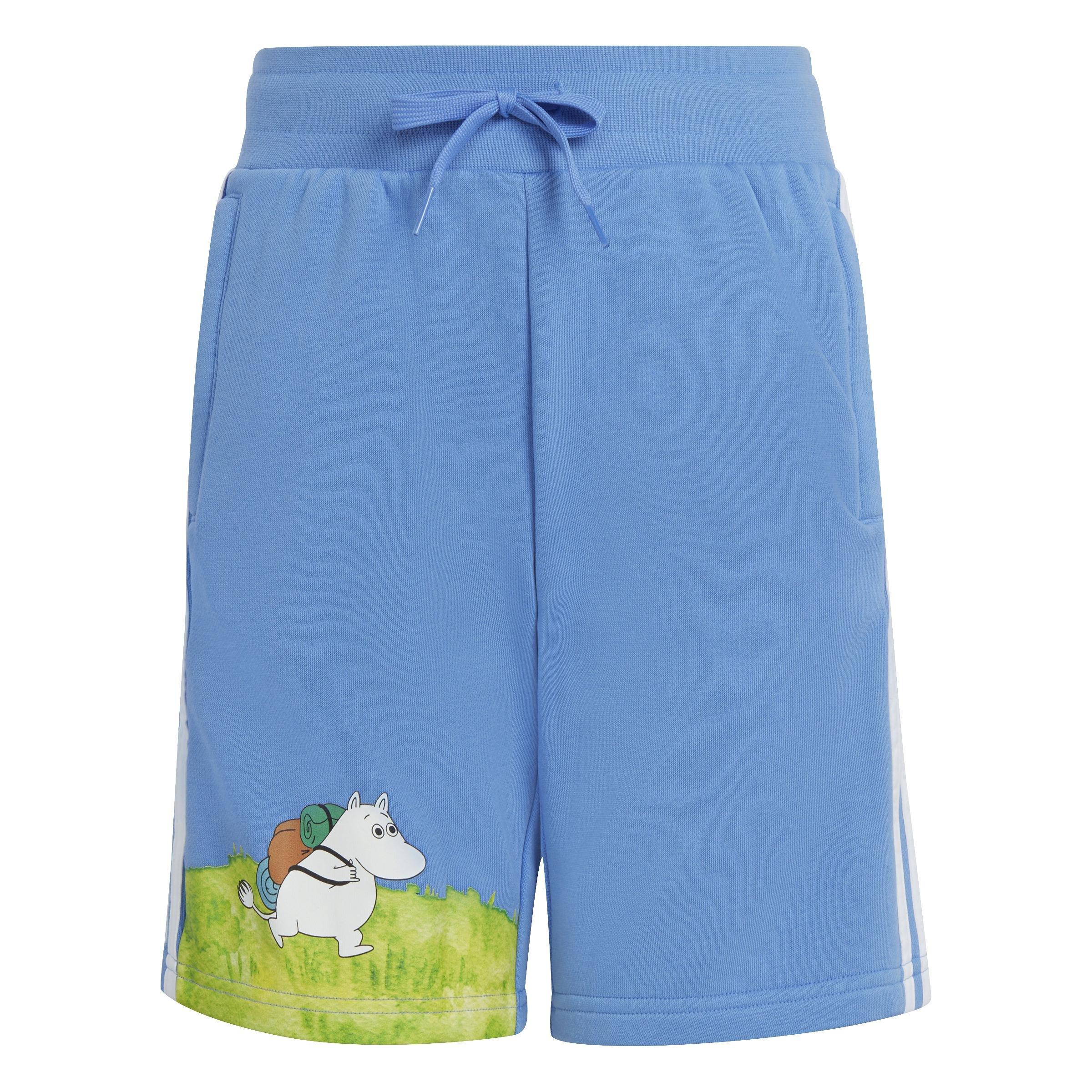 Unisex Kids adidas Originals x Moomin Shorts, Blue, A901_ONE, large image number 1