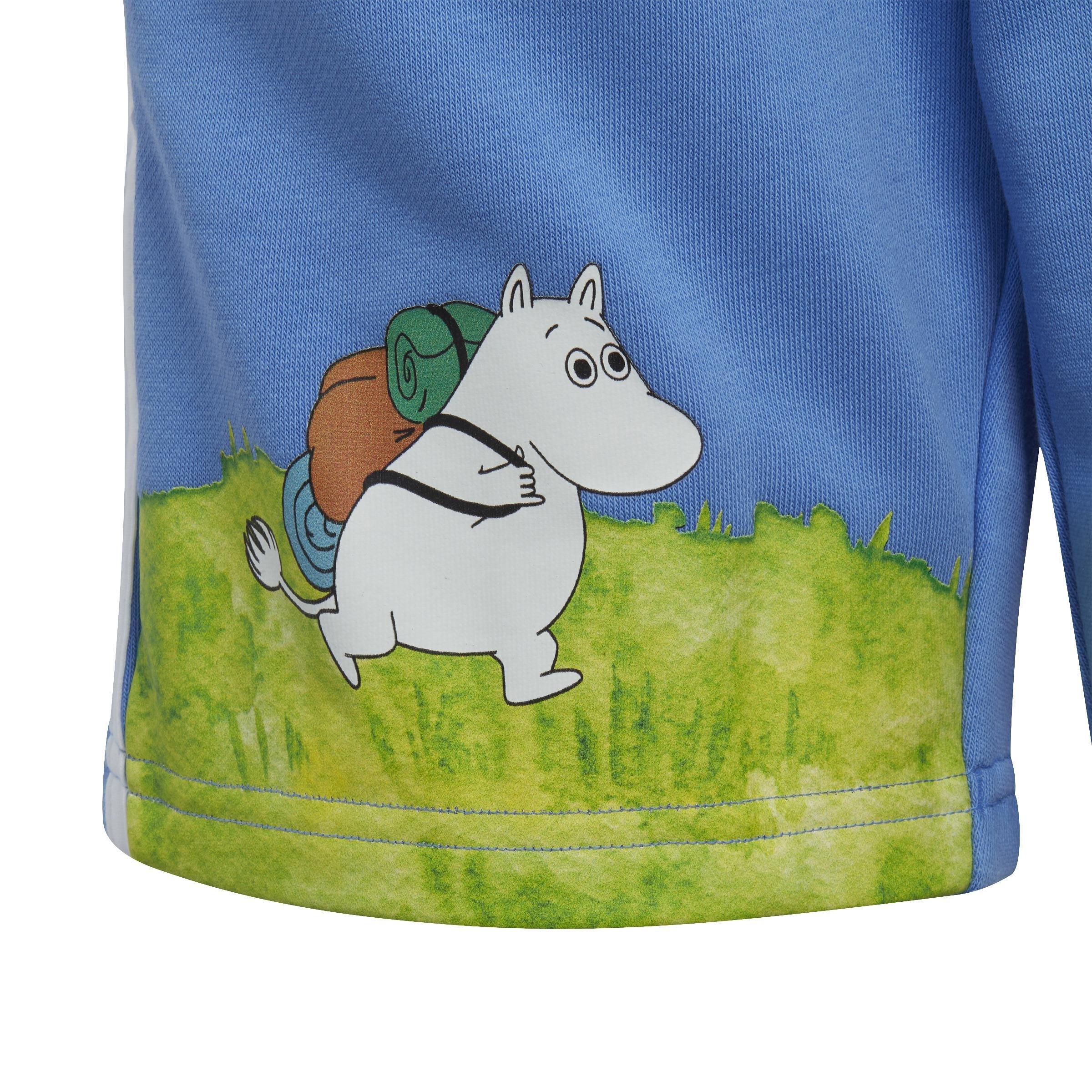 Unisex Kids adidas Originals x Moomin Shorts, Blue, A901_ONE, large image number 3