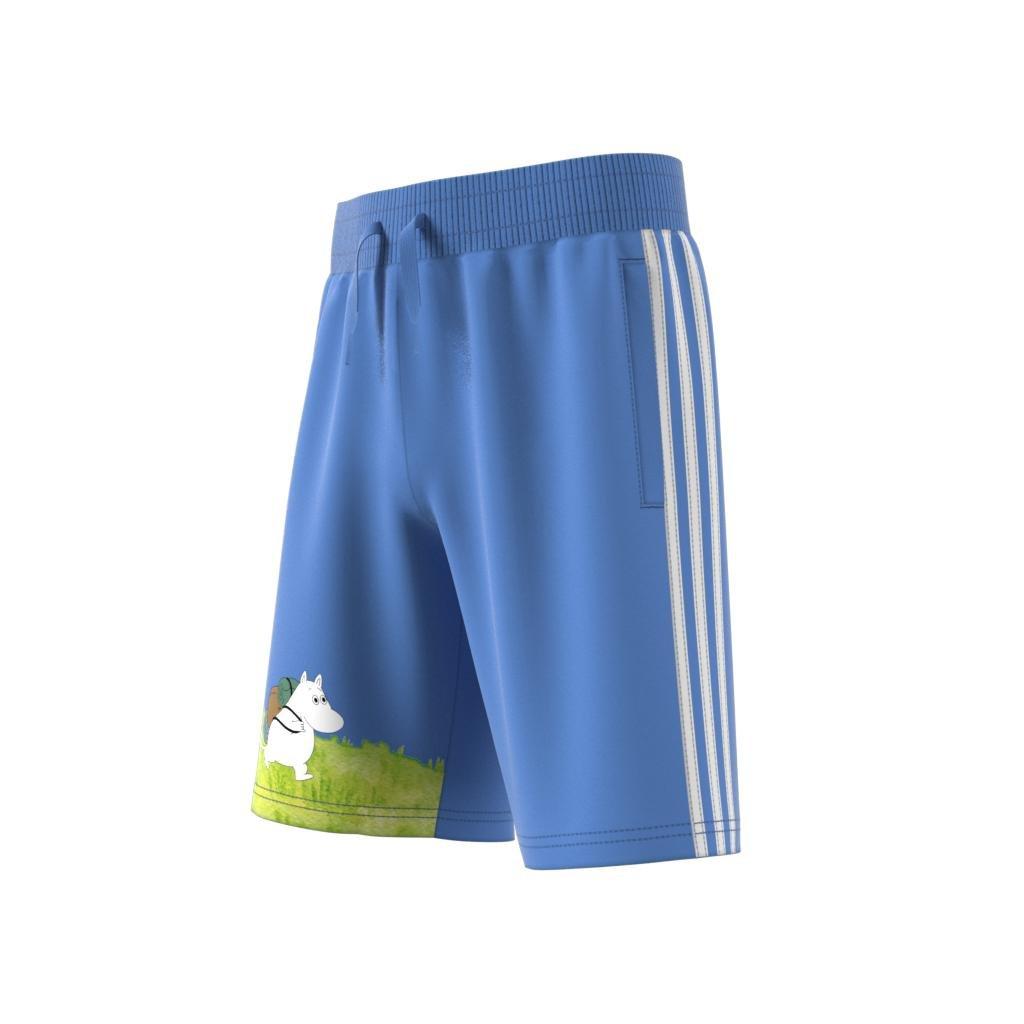 Unisex Kids adidas Originals x Moomin Shorts, Blue, A901_ONE, large image number 10