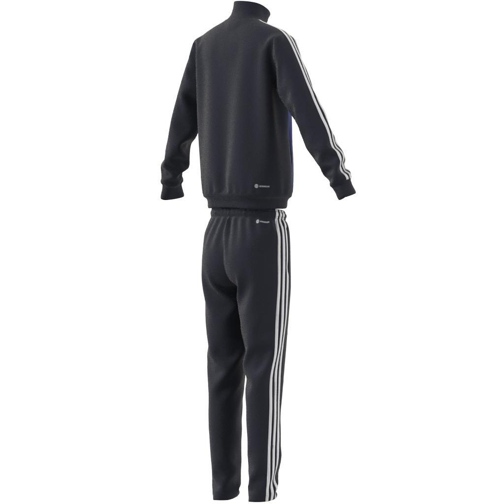 Unisex Kids Essentials 3-Stripes Tiberio Tracksuit, Blue, A901_ONE, large image number 15