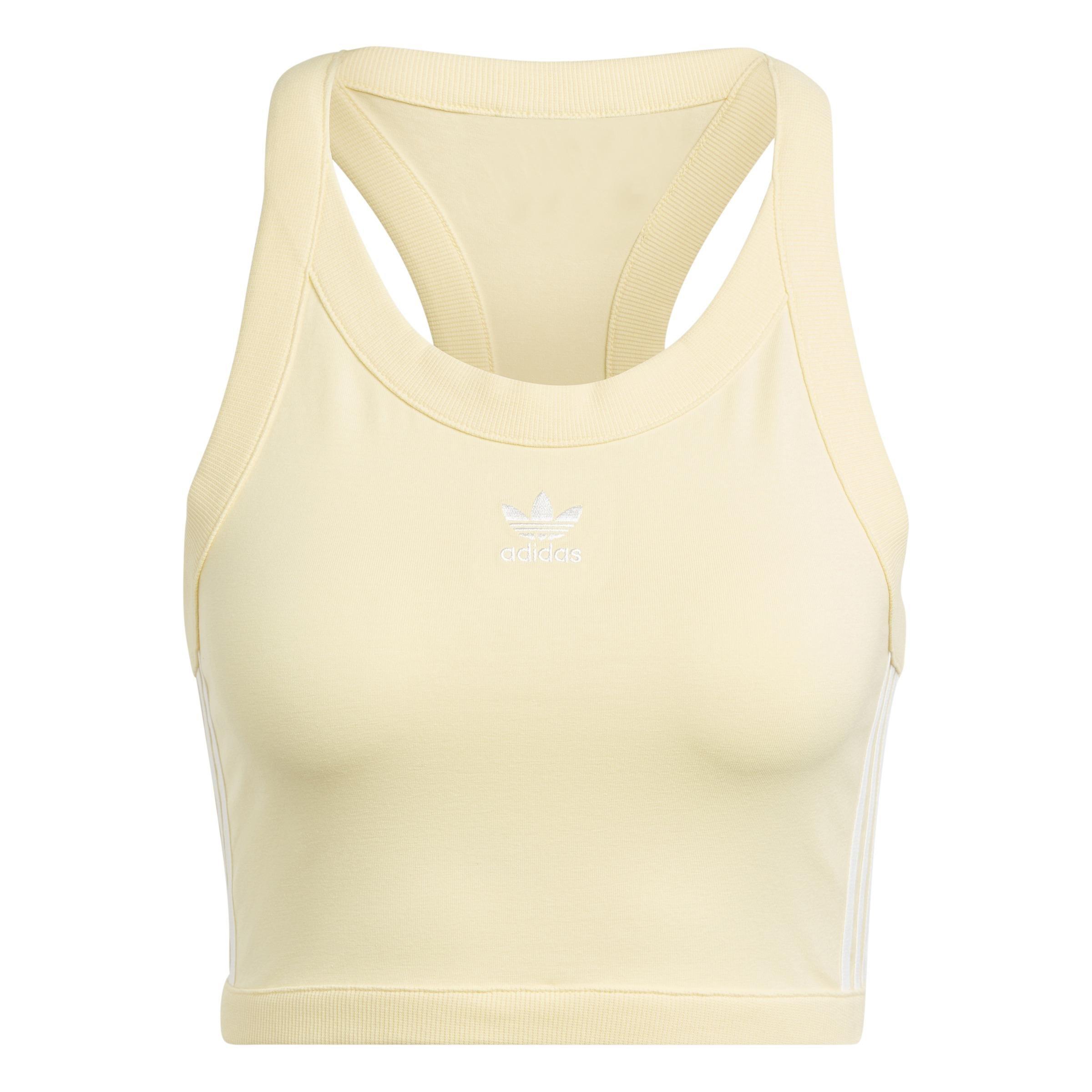 Adicolor Classics 3-Stripes Short Tank Top, Yellow, A901_ONE, large image number 2