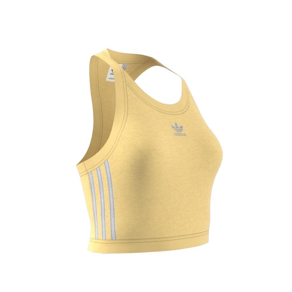 Adicolor Classics 3-Stripes Short Tank Top, Yellow, A901_ONE, large image number 6