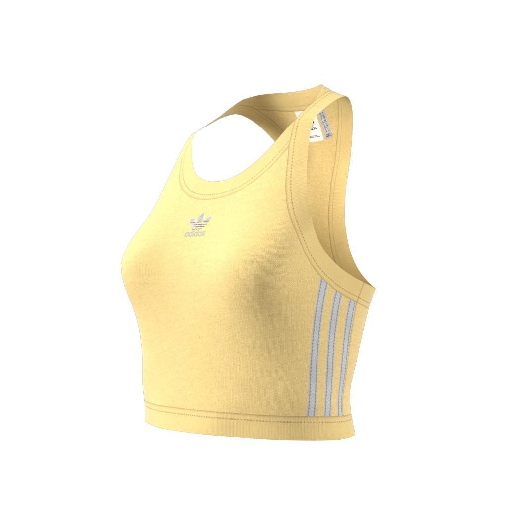 Adicolor Classics 3-Stripes Short Tank Top, Yellow, A901_ONE, large image number 12